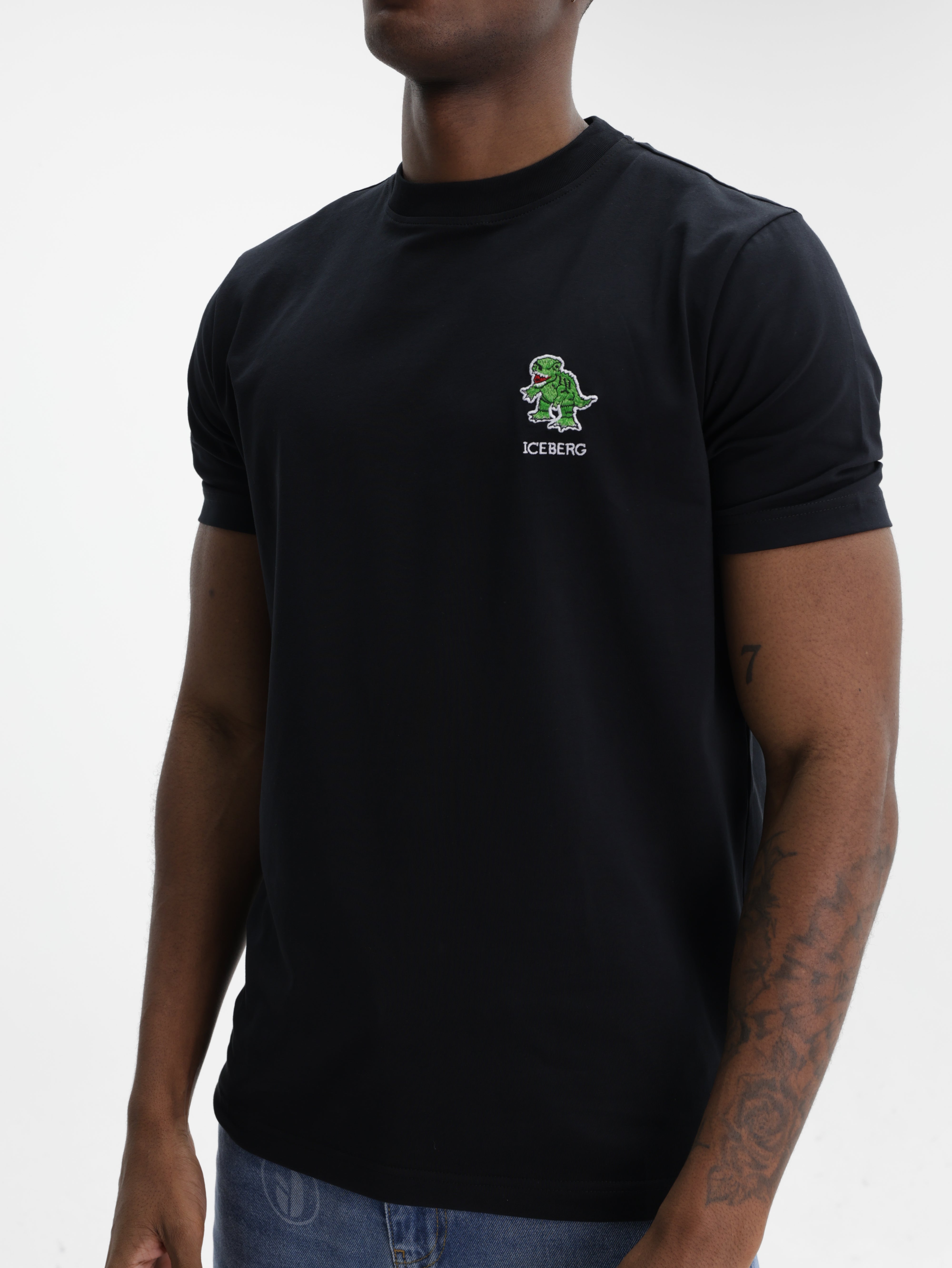 Iceberg T-Shirt Dino Logo Crew Black
