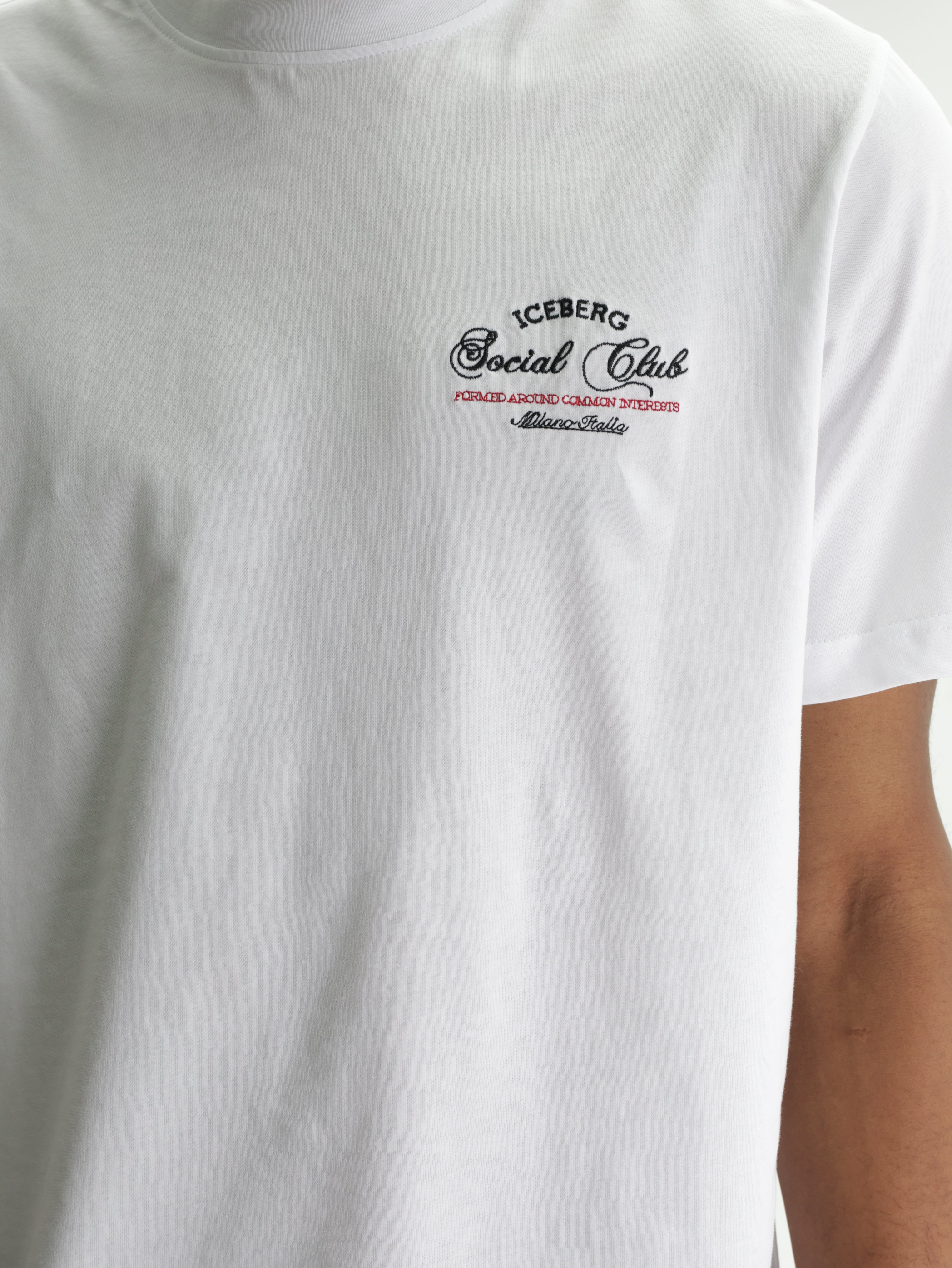Iceberg T-Shirt Social Club Logo Crew White