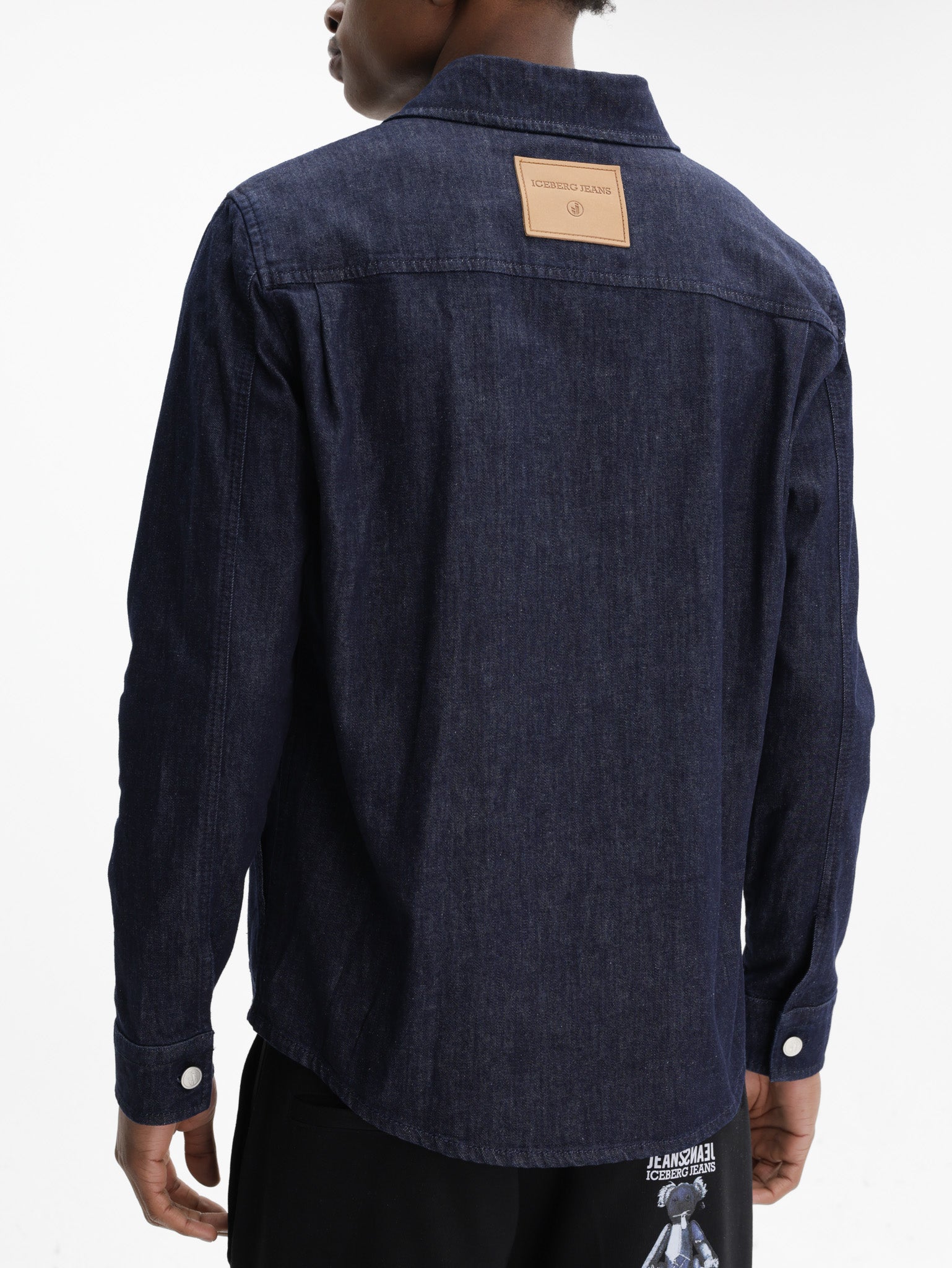 Iceberg Jeans Jacket Button Up Ls Denim