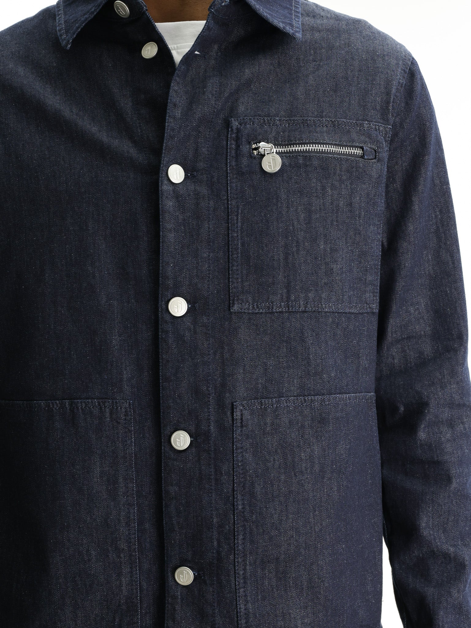 Iceberg Jeans Jacket Button Up Ls Denim