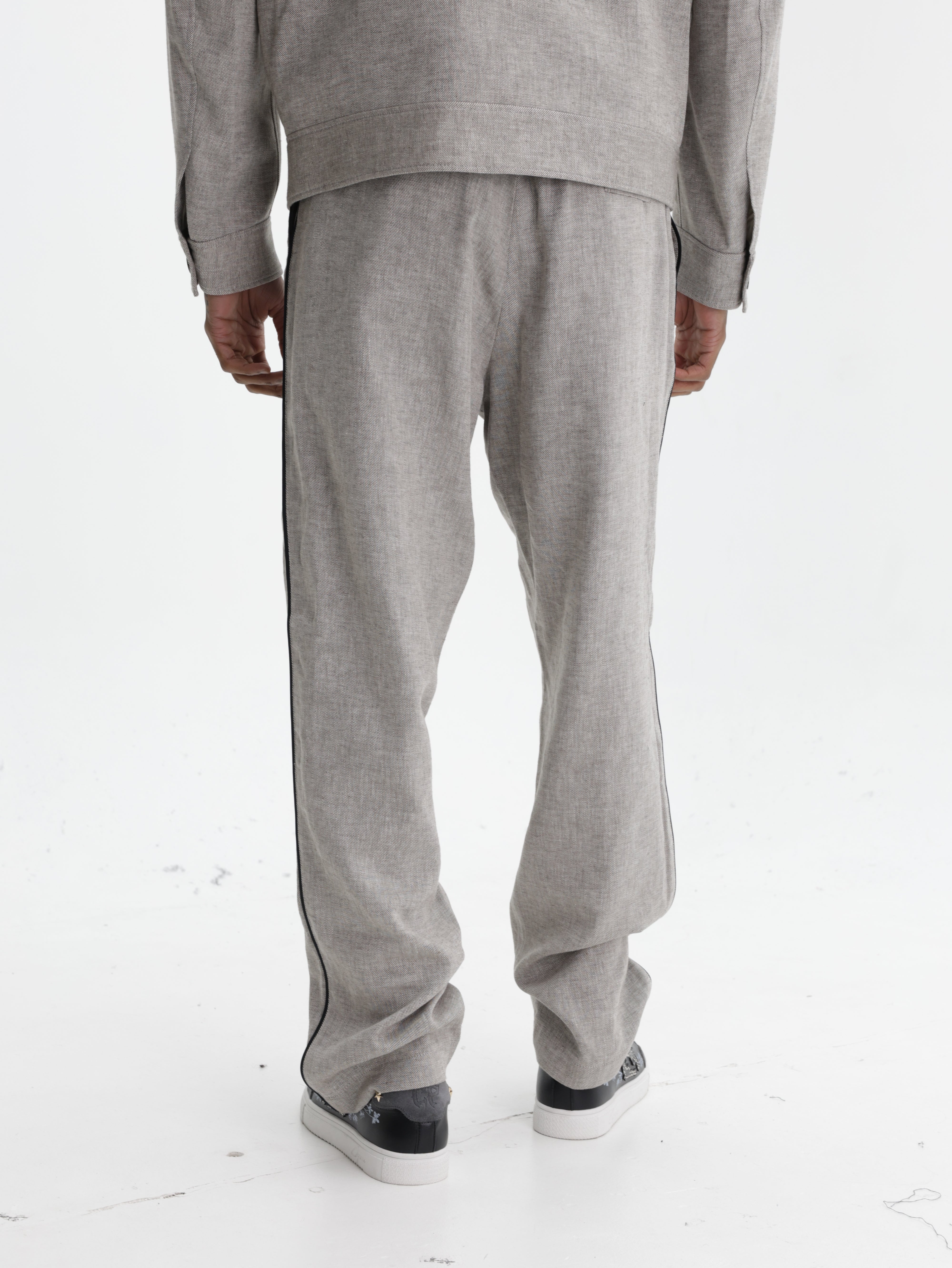Iceberg Pants Drawstring Straight Cut Grey