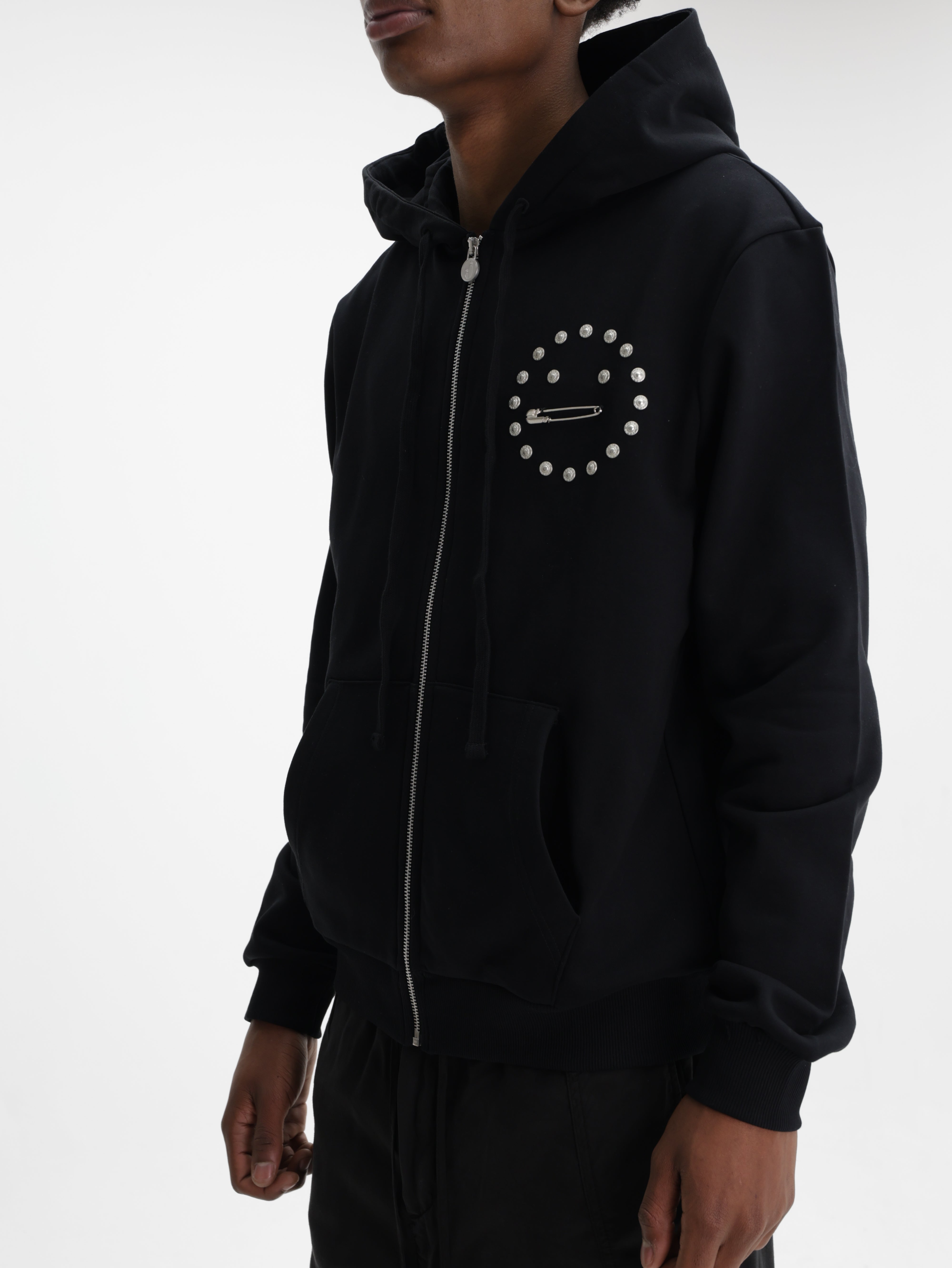 Iceberg Jeans Jacket Smiley Pin Logo Black