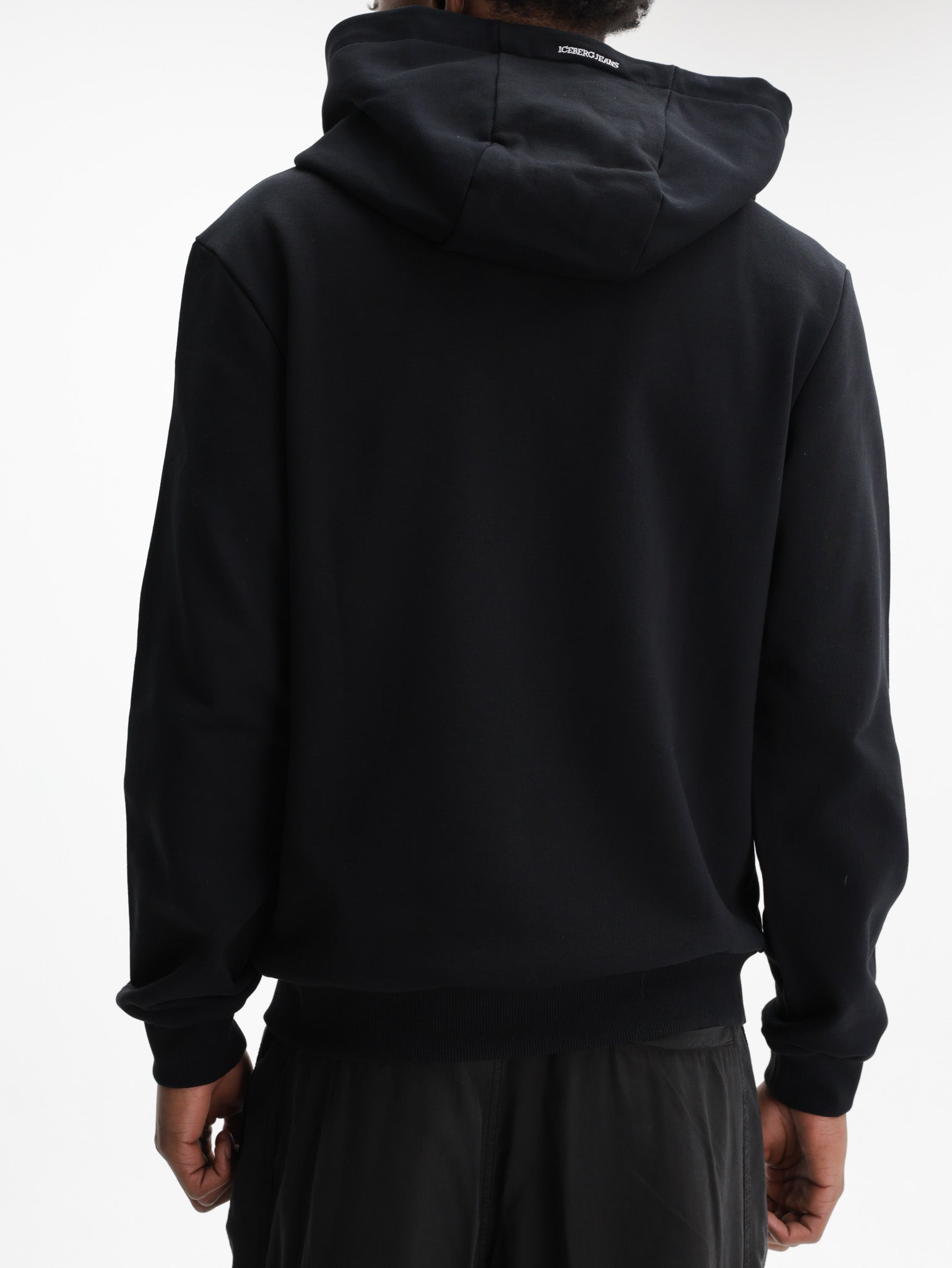 Iceberg Jeans Jacket Smiley Pin Logo Black