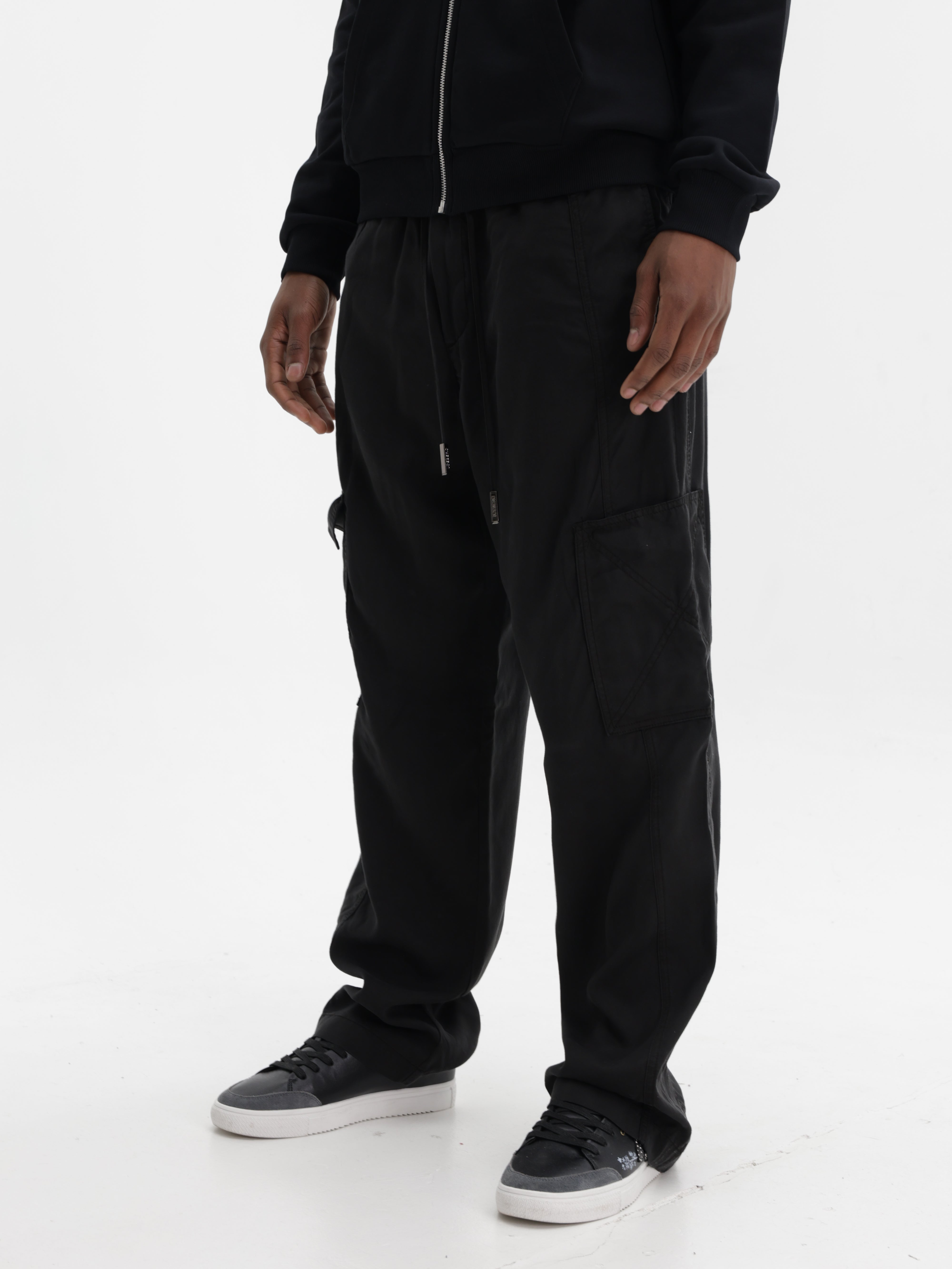 Iceberg Pants Drawstring Baggy  Black
