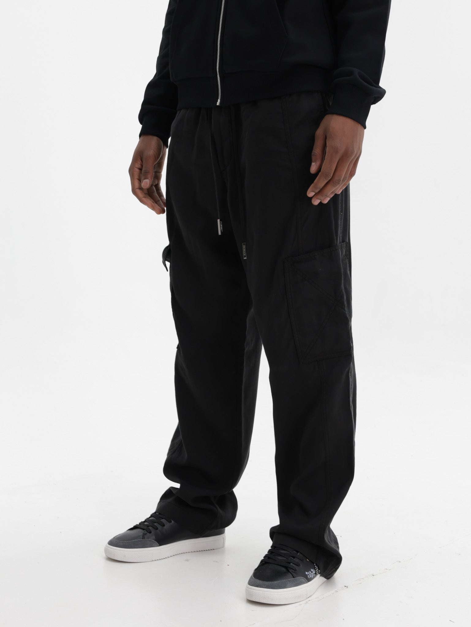 Iceberg Pants Drawstring Baggy  Black