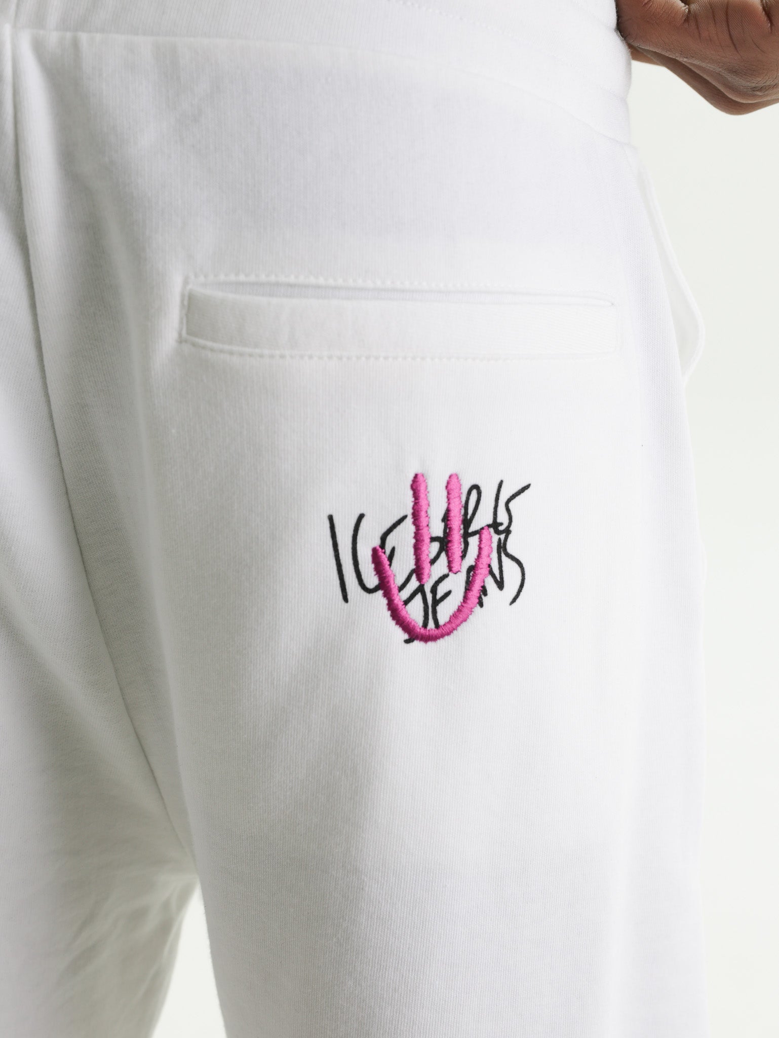 Iceberg Jeans Shorts Sweats Drawstring White