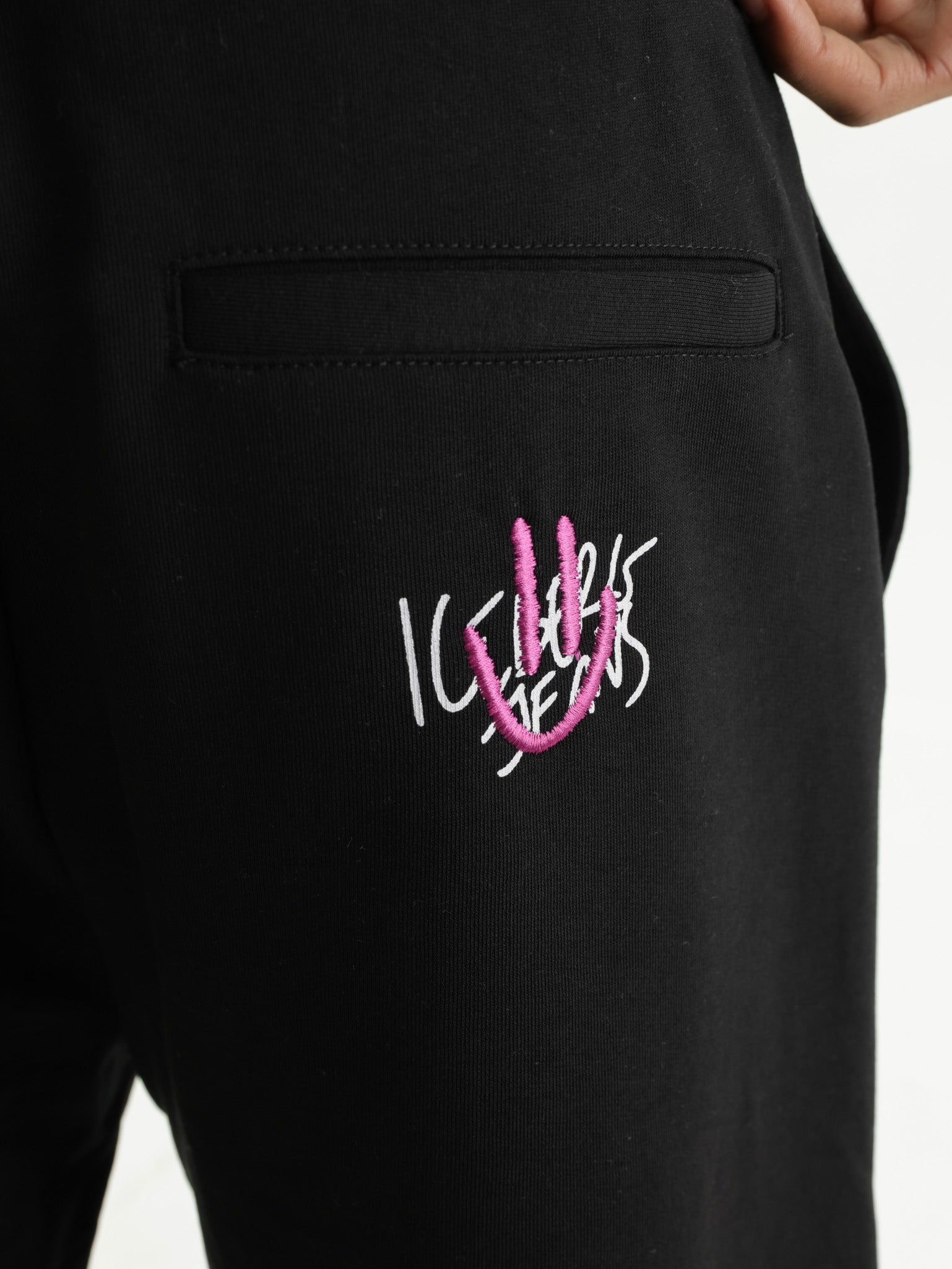 Iceberg Jeans Shorts Sweats Drawstring Black