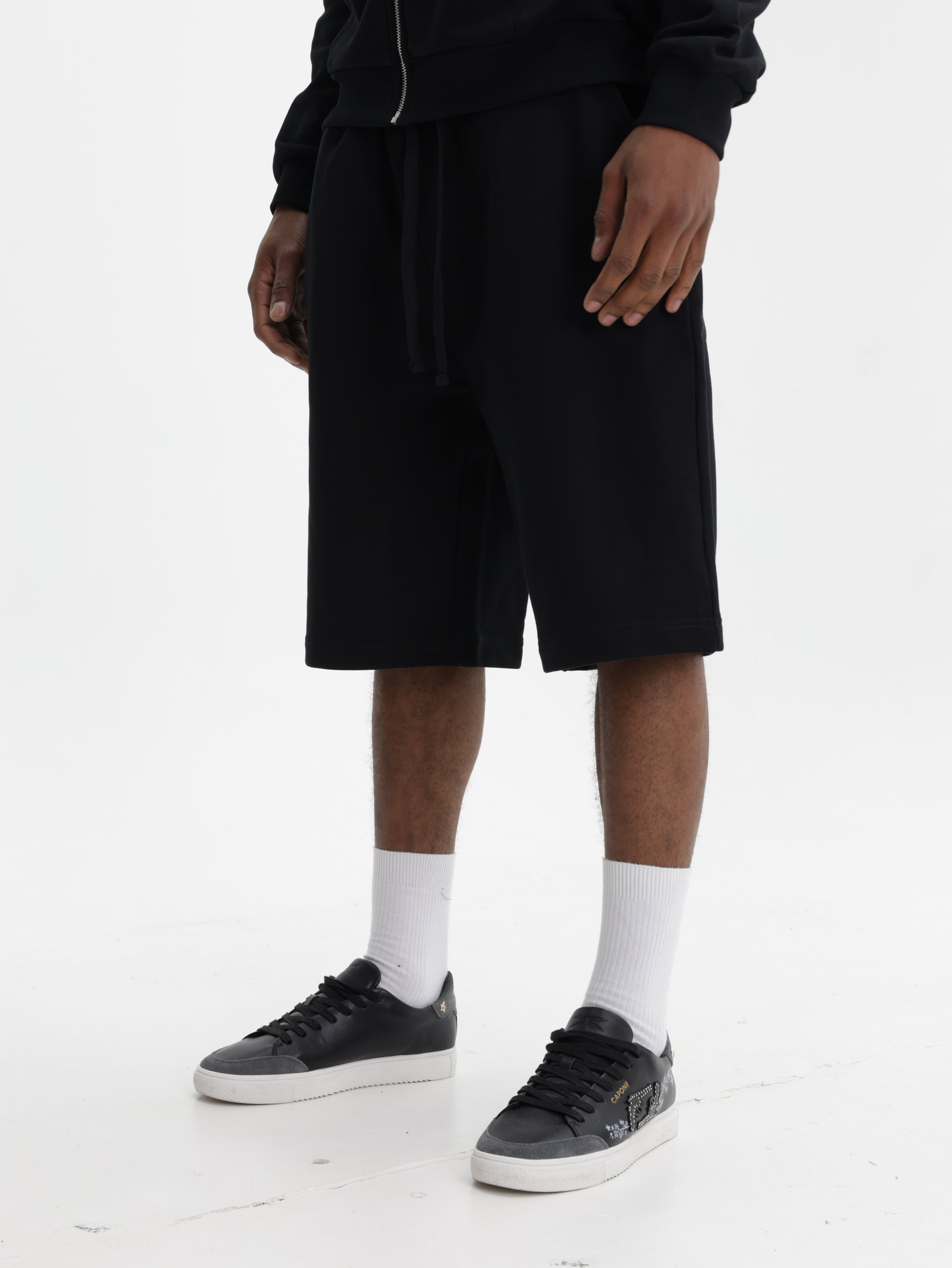 Iceberg Jeans Shorts Sweats Drawstring Black