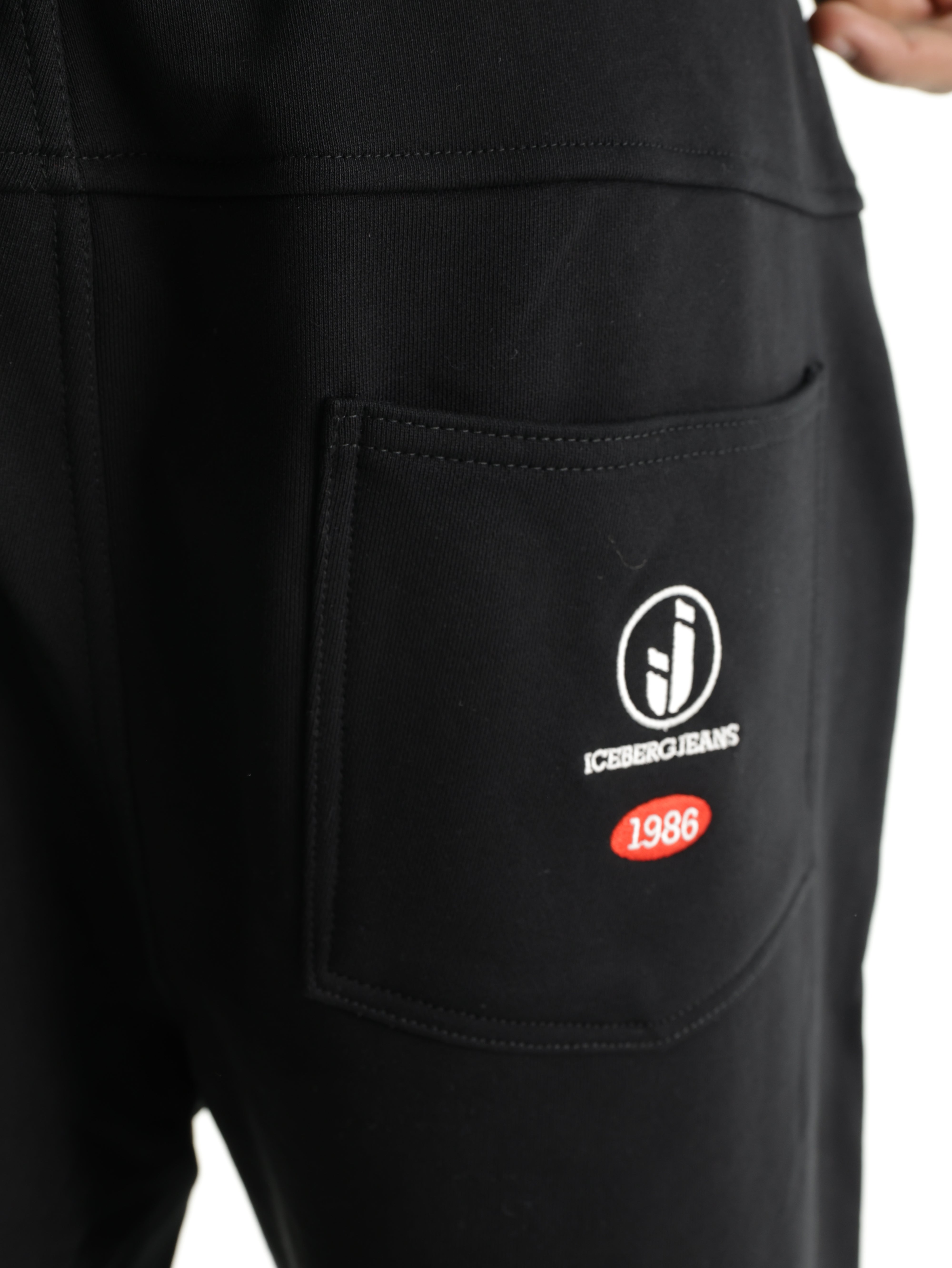 Iceberg Jeans Shorts Sweats Drawstring Black