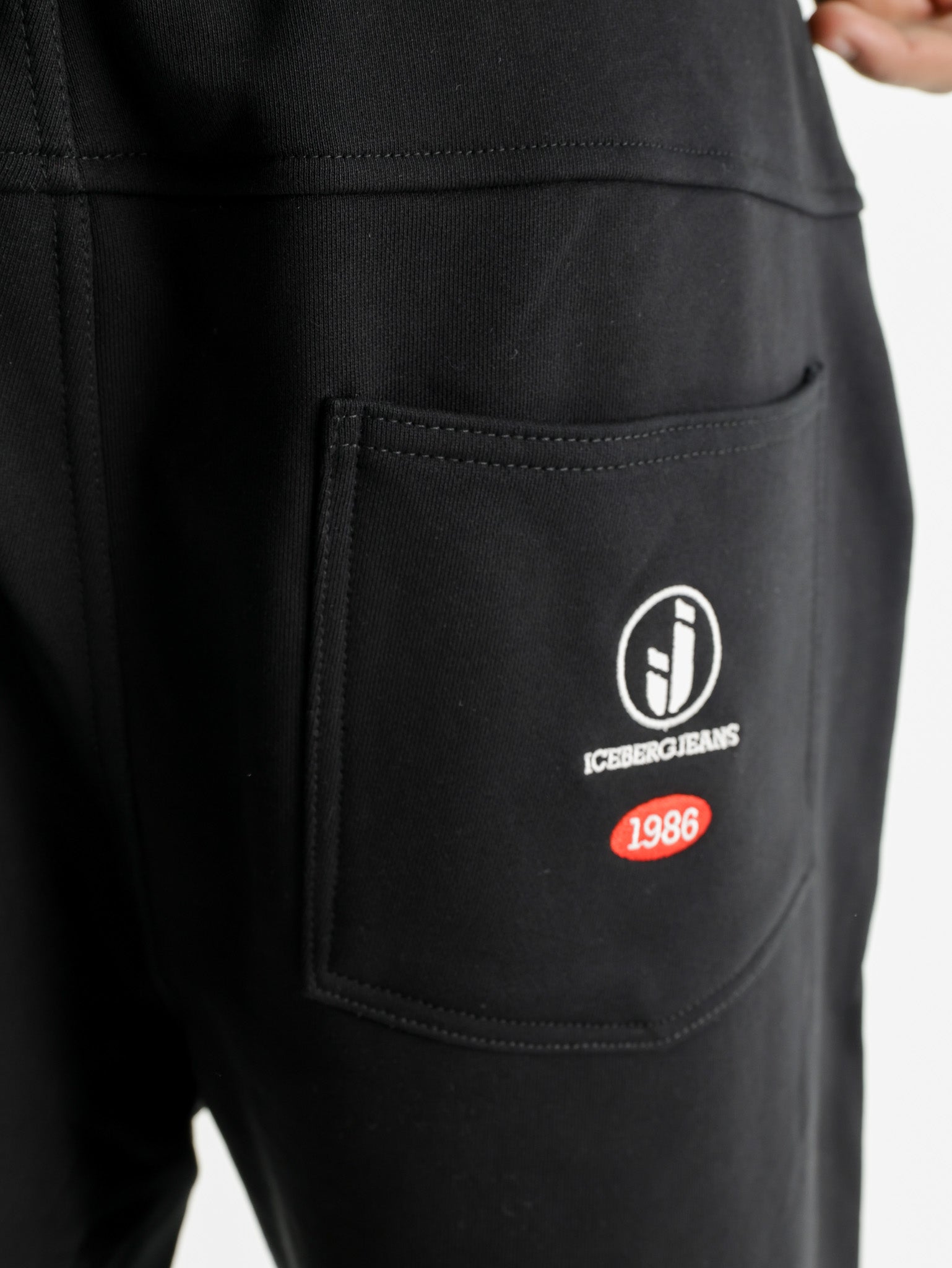Iceberg Jeans Shorts Sweats Drawstring Black