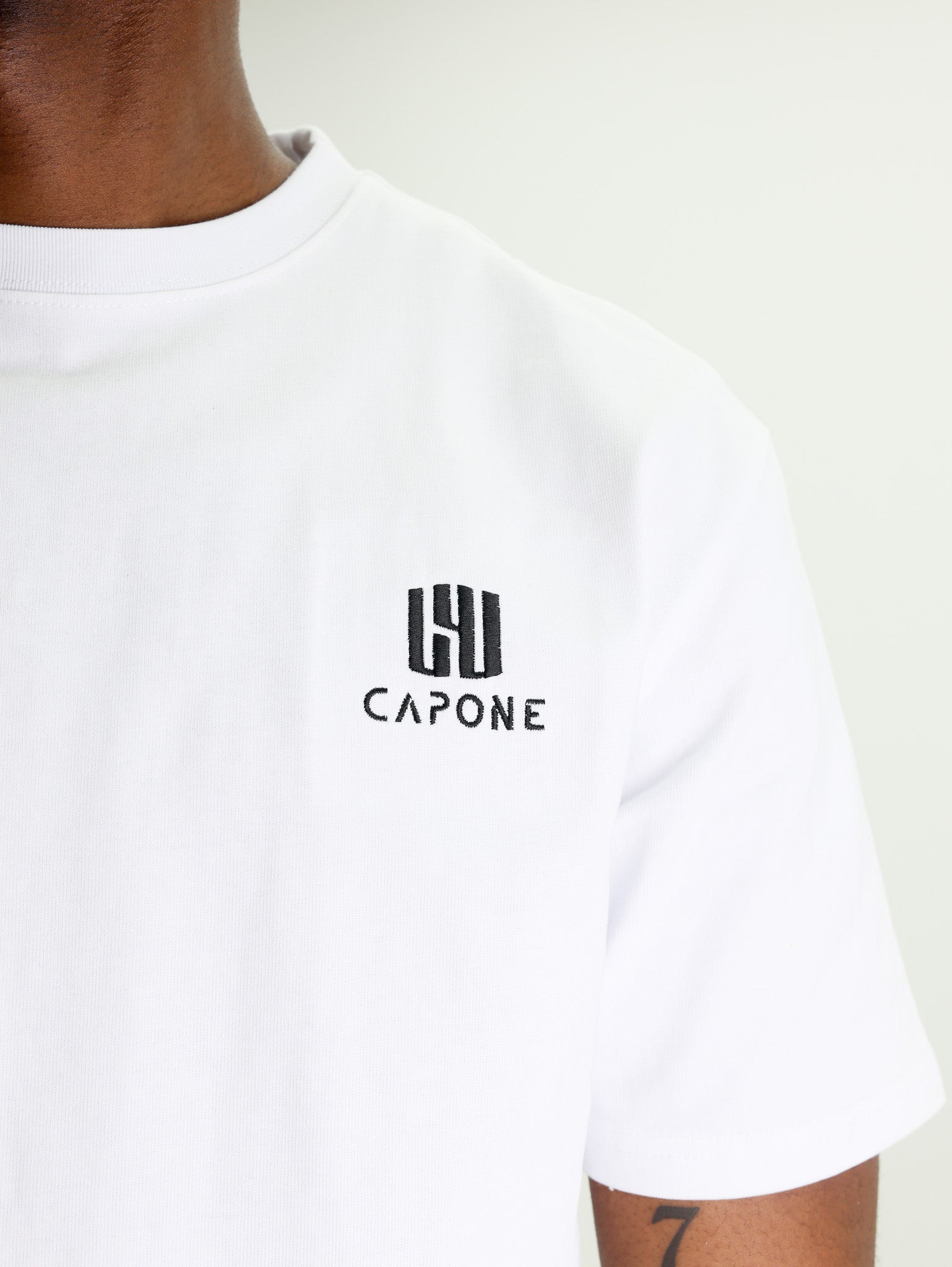 Capone Crew Top Logo White