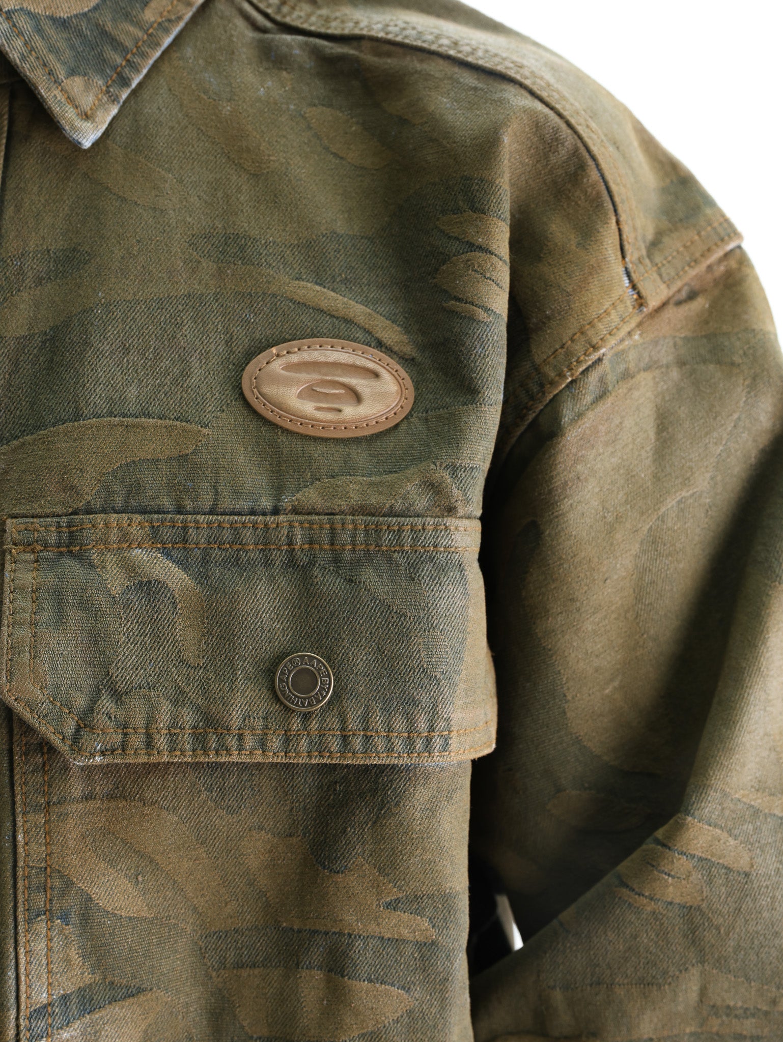 Aape Shirt Main Allover Print Blue-Brown