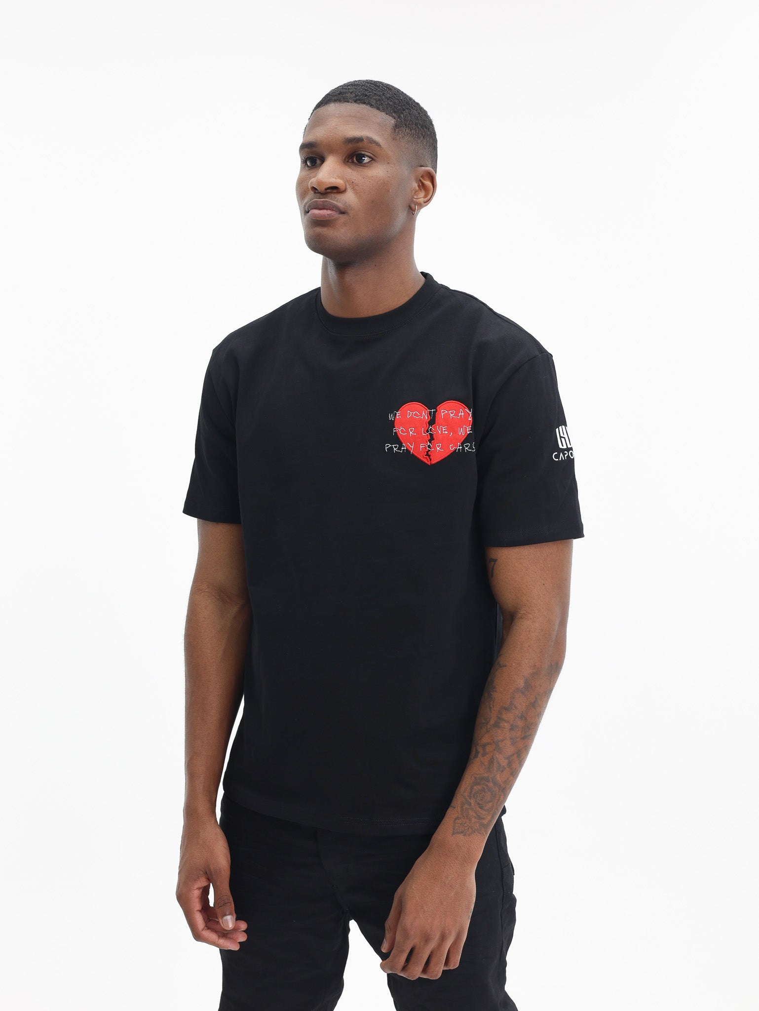 Capone Crew Broken Heart Sl Black T-Shirt