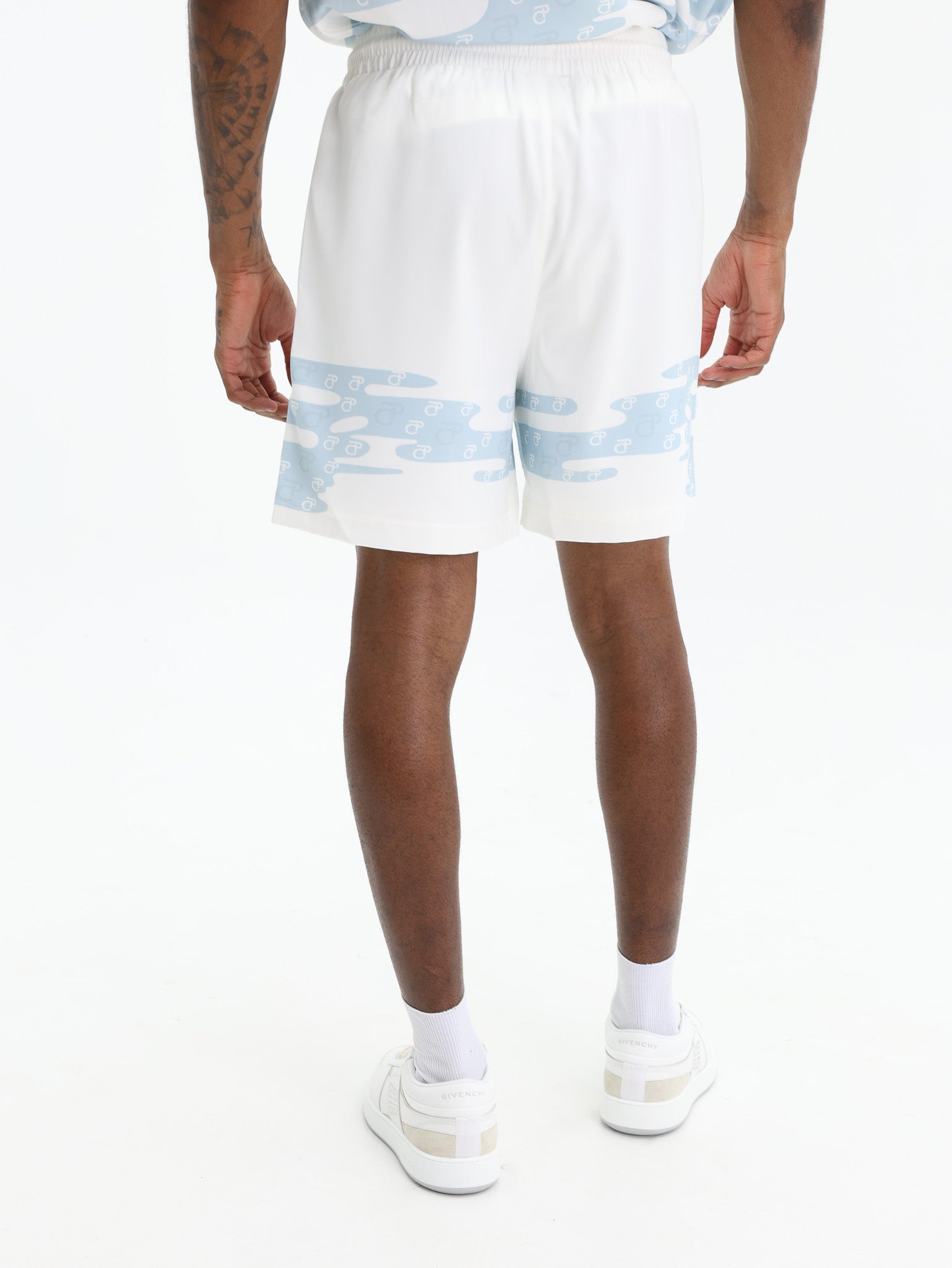 Capone Shorts Bottom Print Blue