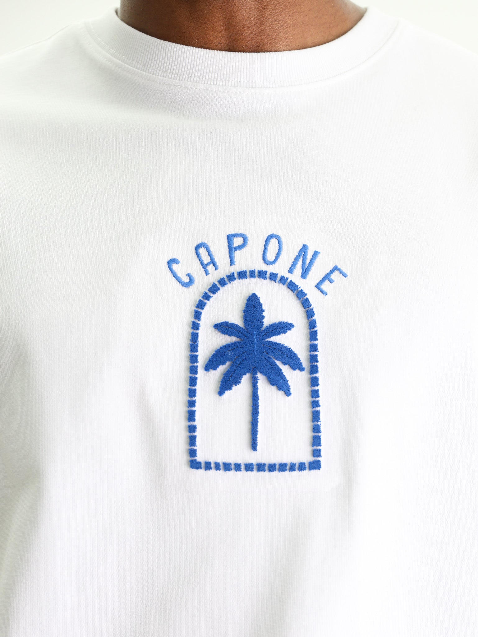 Capone T-Shirt Palm Tree White