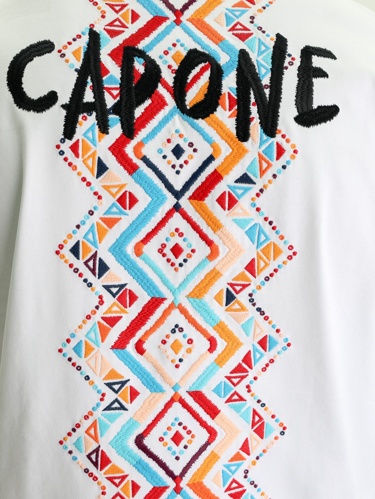 Capone T-Shirt Corner Logo White-Black