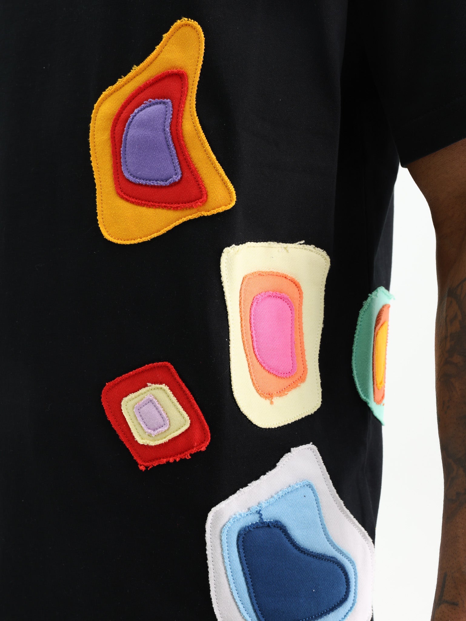 Capone T-Shirt Patches Logo Black-Multi