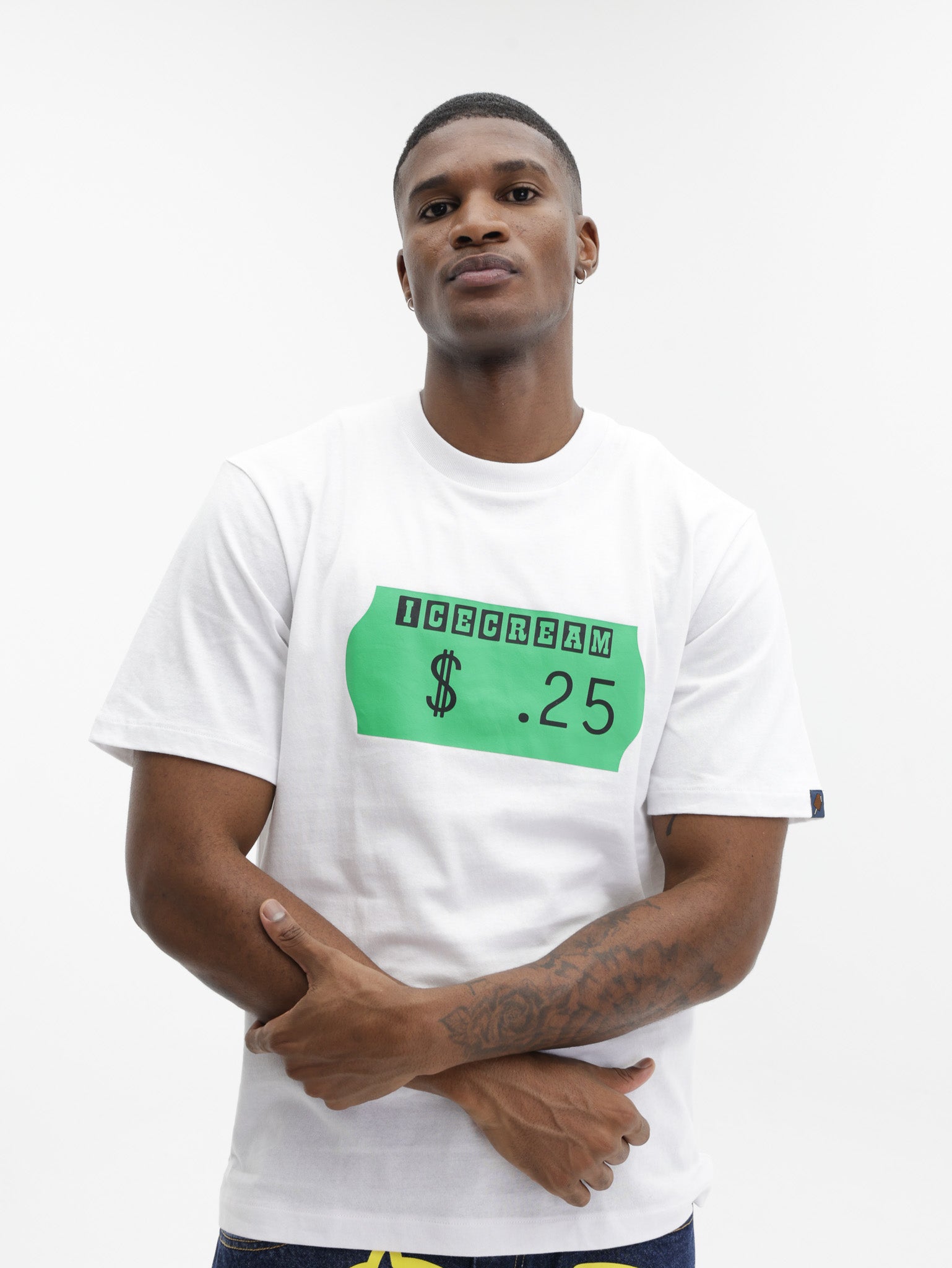 Ice Cream T-Shirt Sticker White