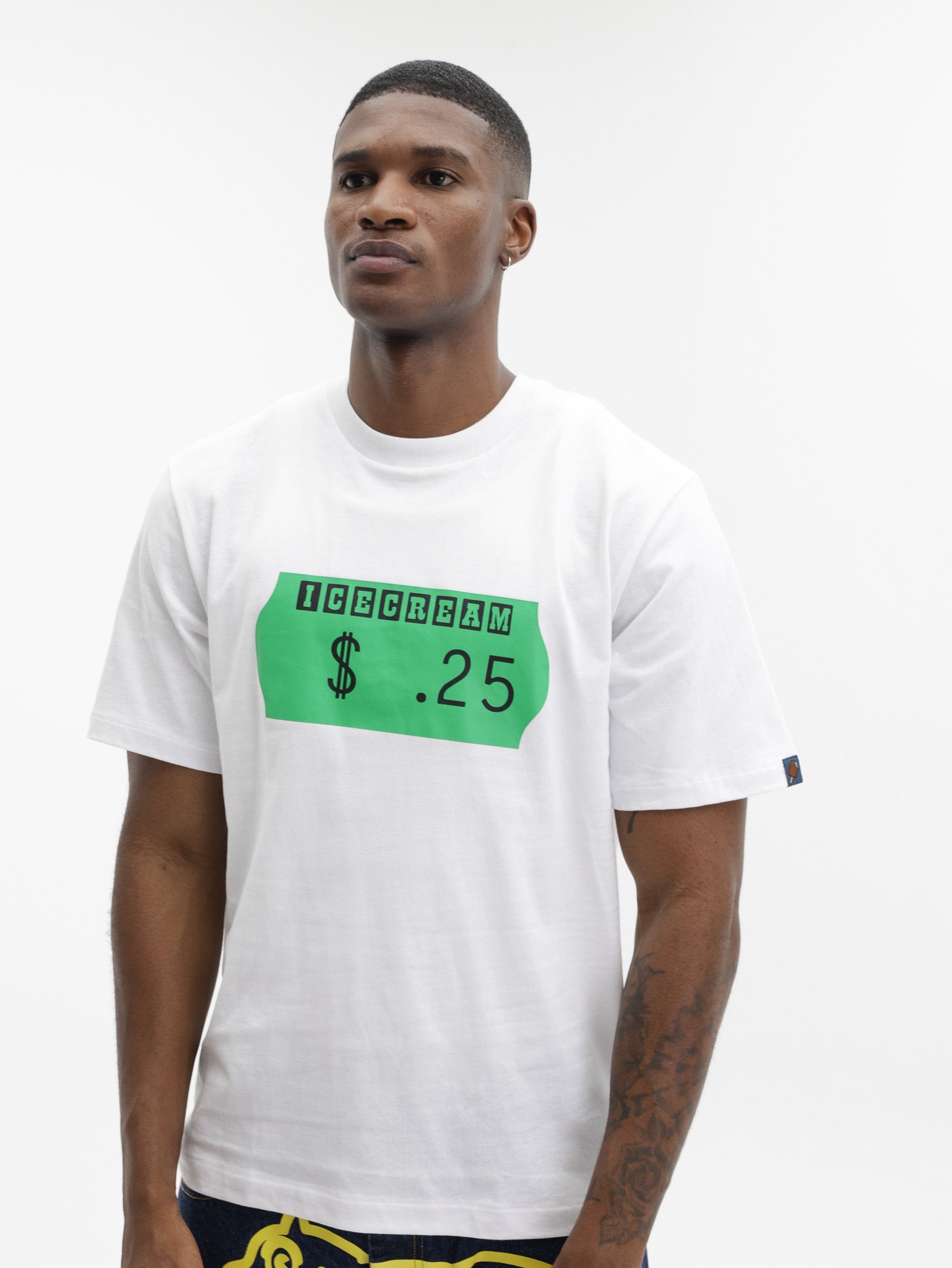 Ice Cream T-Shirt Sticker White