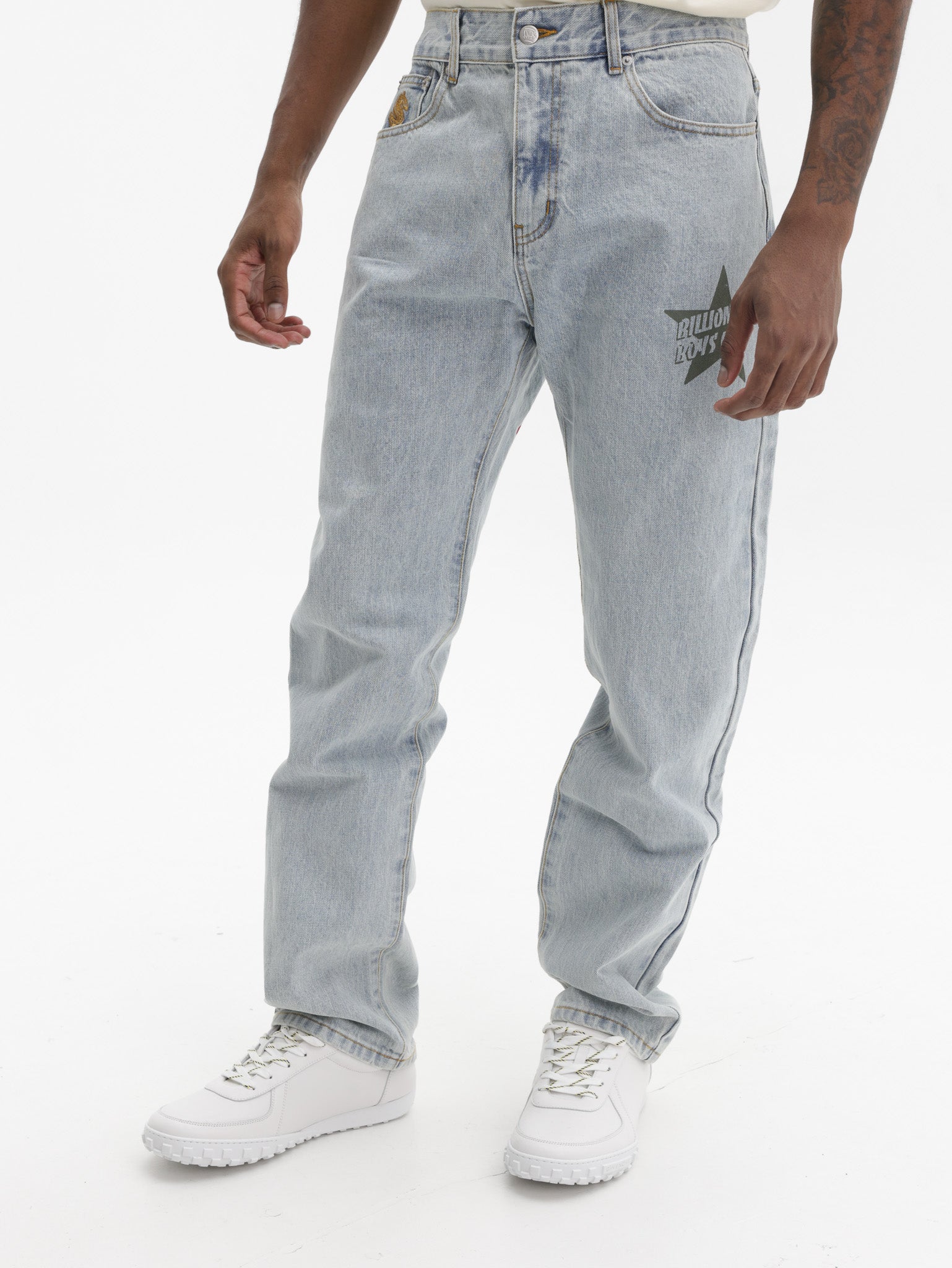 Billionaire Boys Club Jeans Souvenir Straight Leg Light Wash Blue