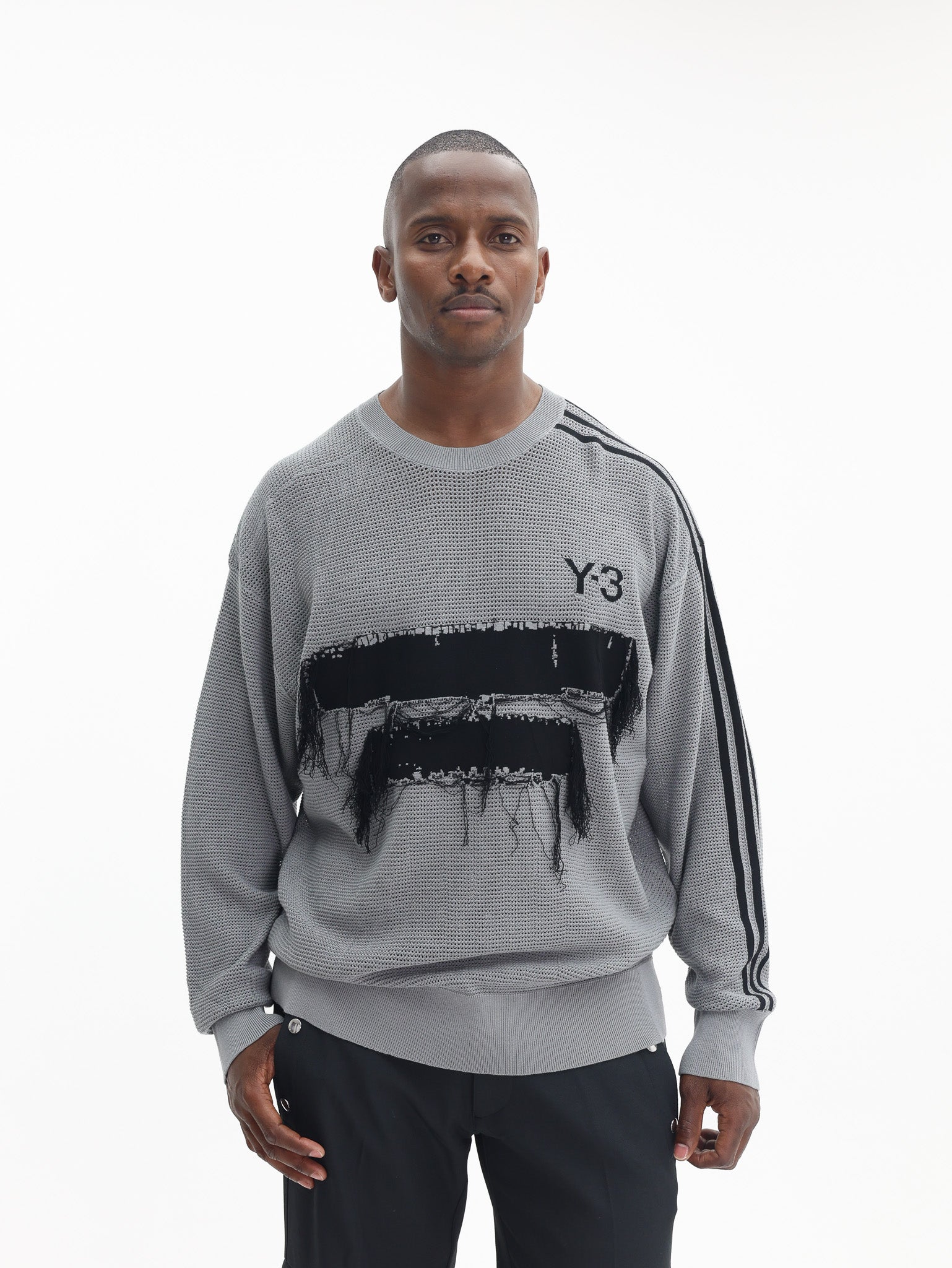 Y-3 Sweater Graphic Knit Grey