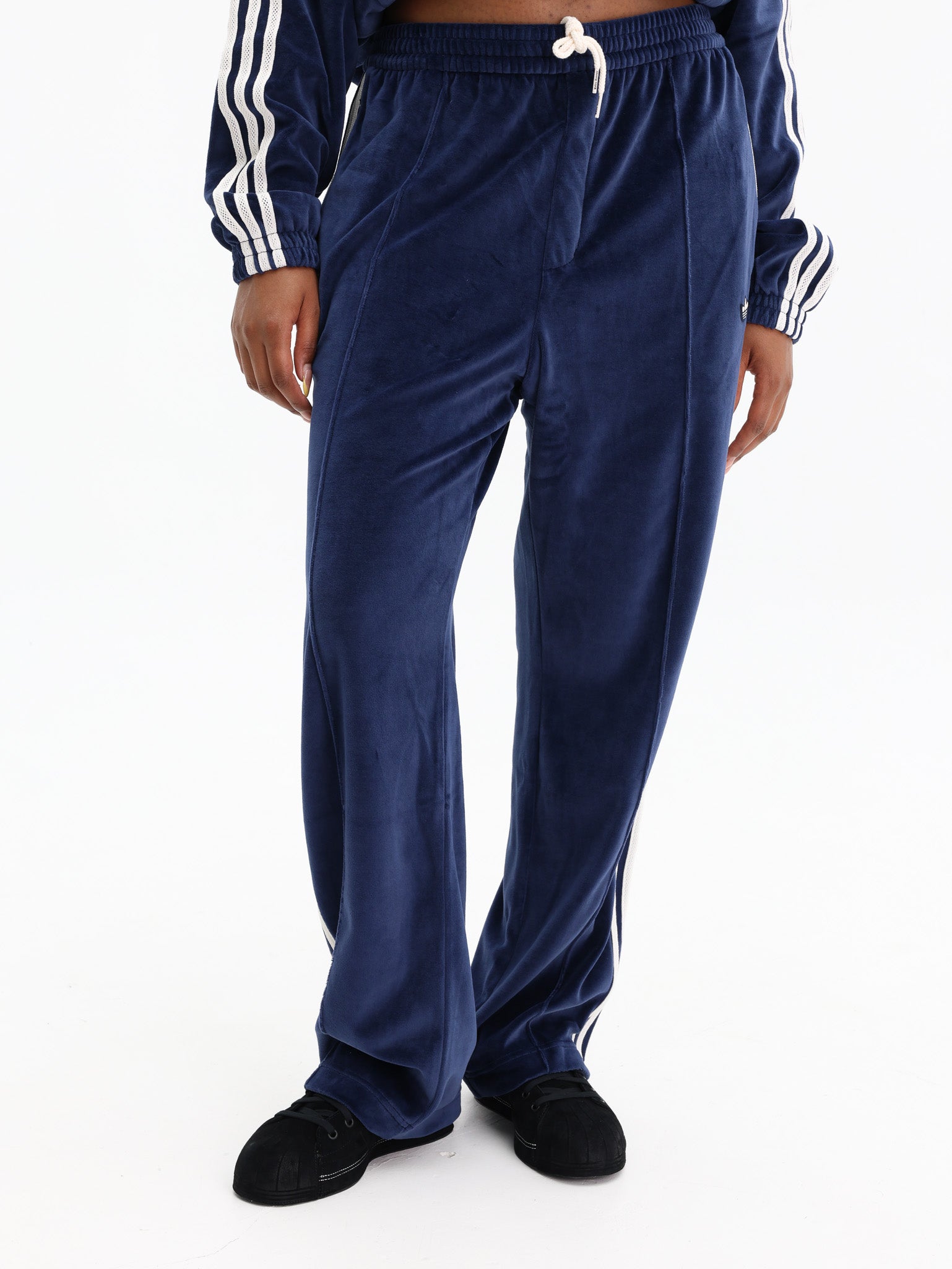 Adidas Track Pants Wb Velour Navy
