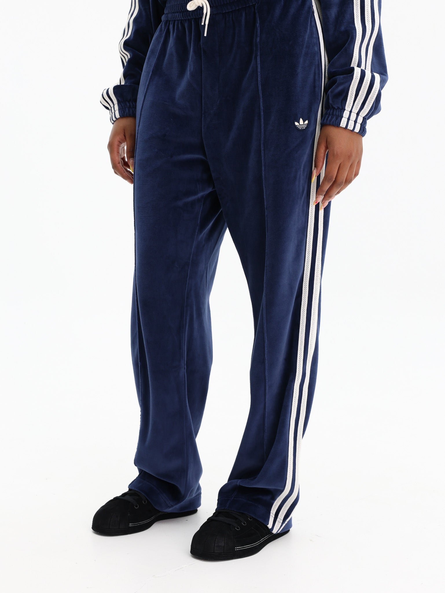 Adidas Track Pants Wb Velour Navy