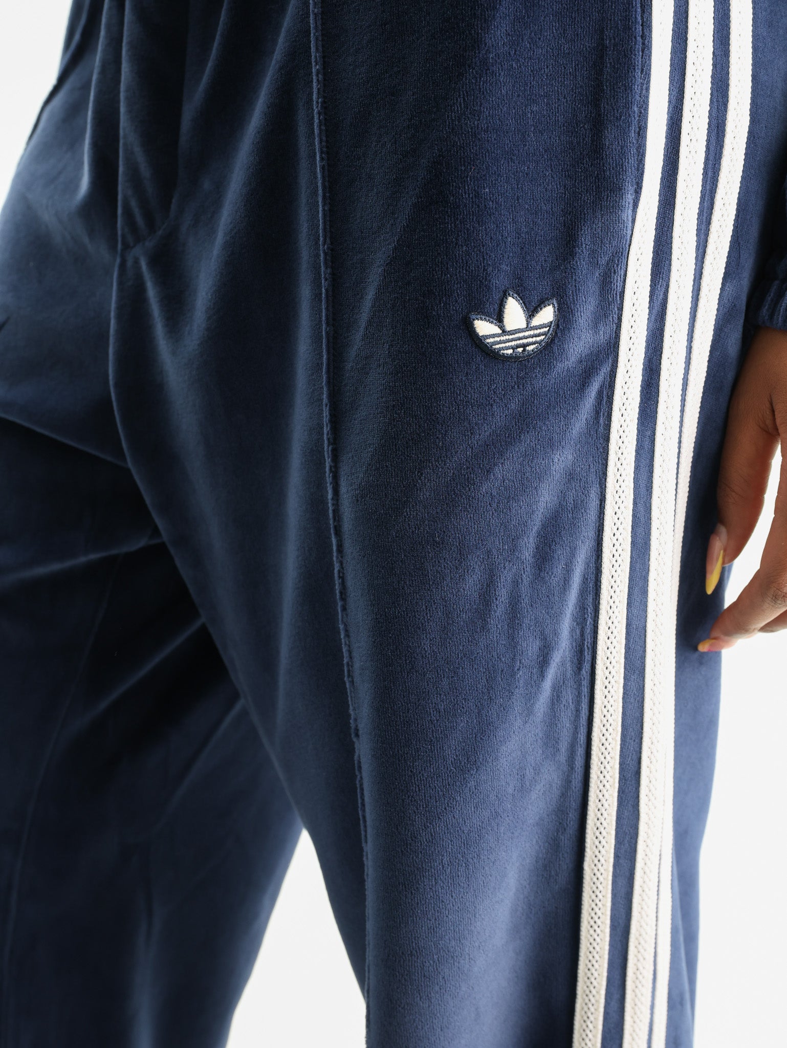 Adidas Track Pants Wb Velour Navy