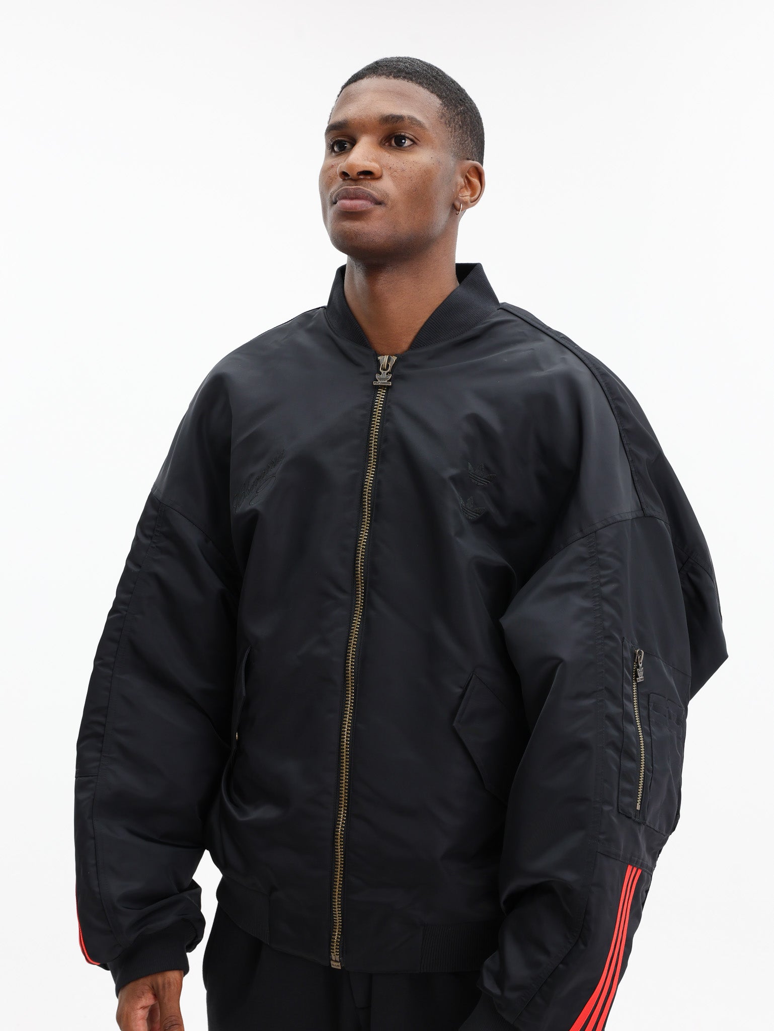 Adidas Jacket Wc Satin Bomber Black
