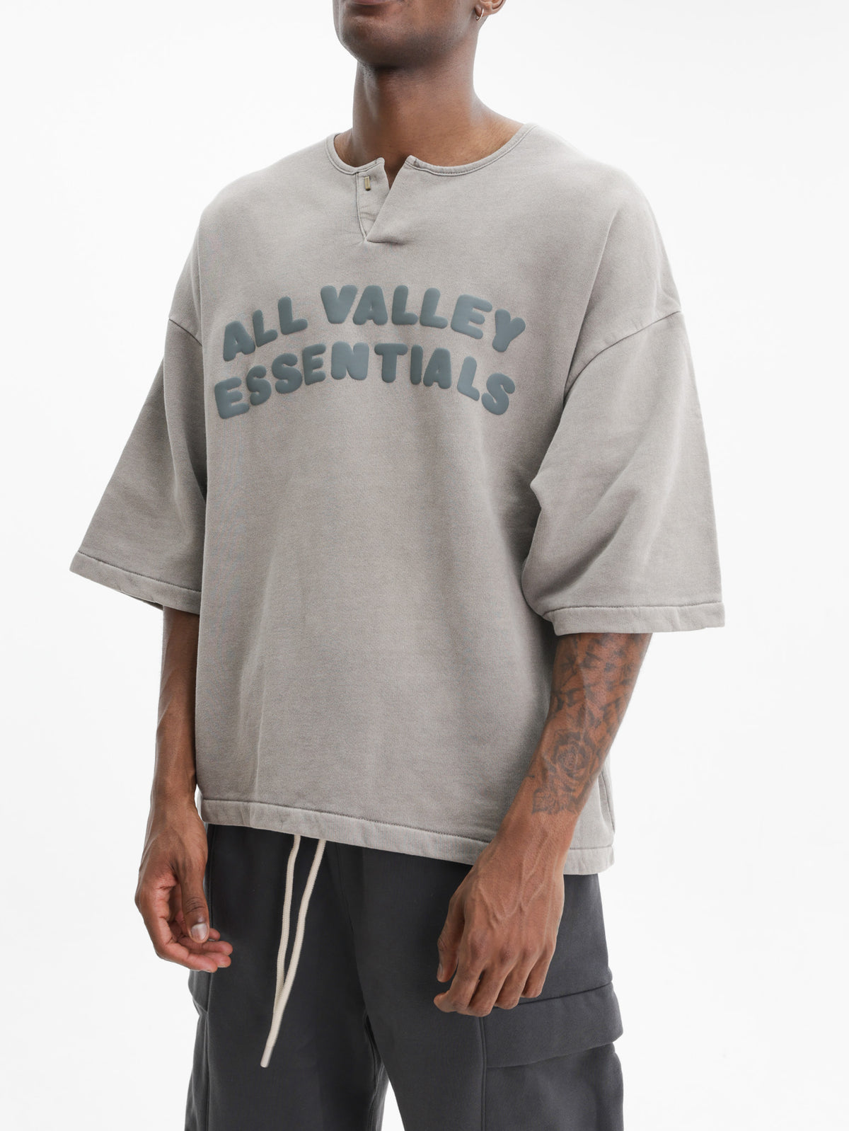 Fear Of God Sweaters 3/4 Henley Washed Seal
