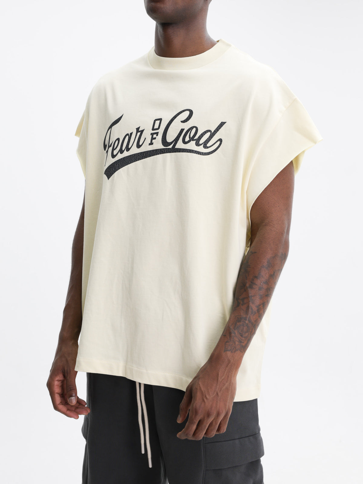 Fear Of God T-Shirt Cut Off 90'S Chalk
