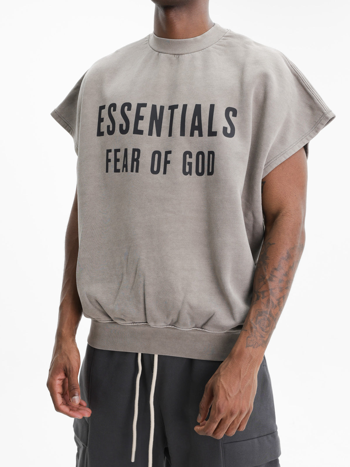 Fear Of God Sweaters Relaxed Fleece Cutoff Washed Seal