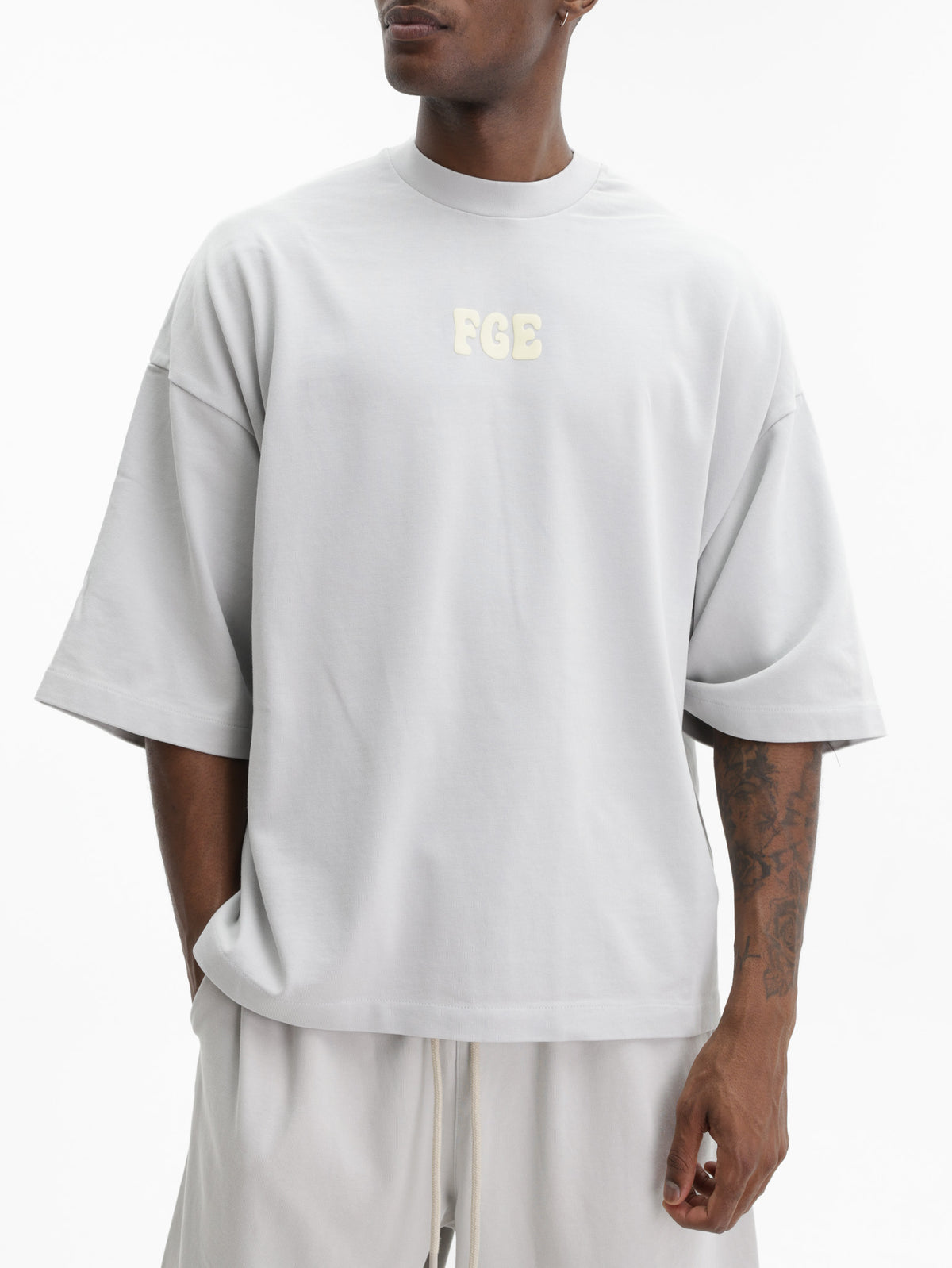 Fear Of God T-Shirt Merch Washed Overcast