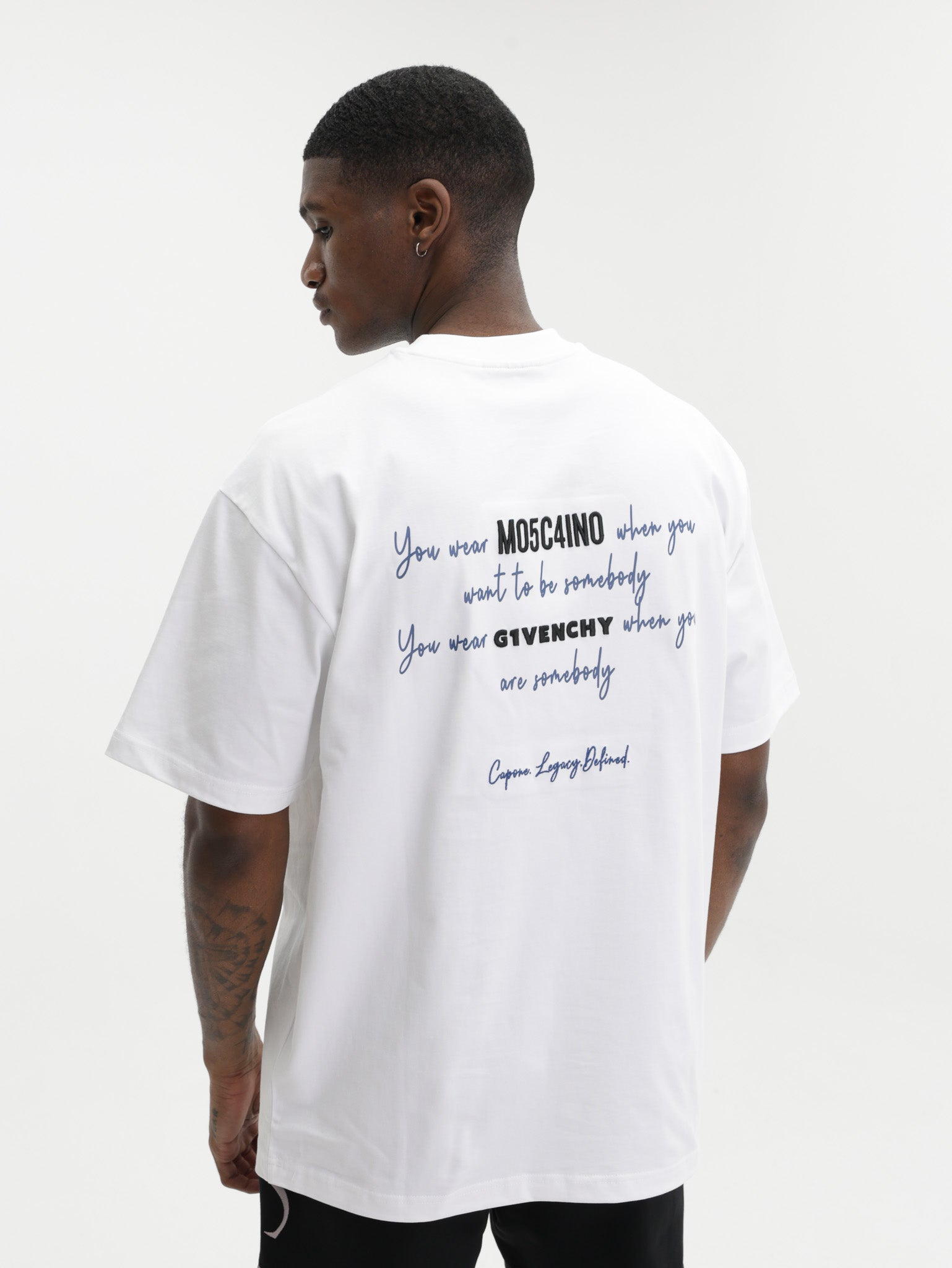 Capone T-Shirt Oversized Back Print White