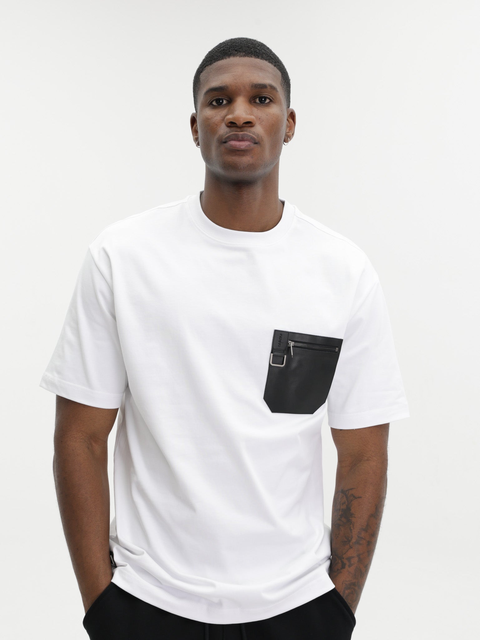 ennoy POCKET T-SHIRTS 白L Capone T-Shirt Pocket With Zip White
