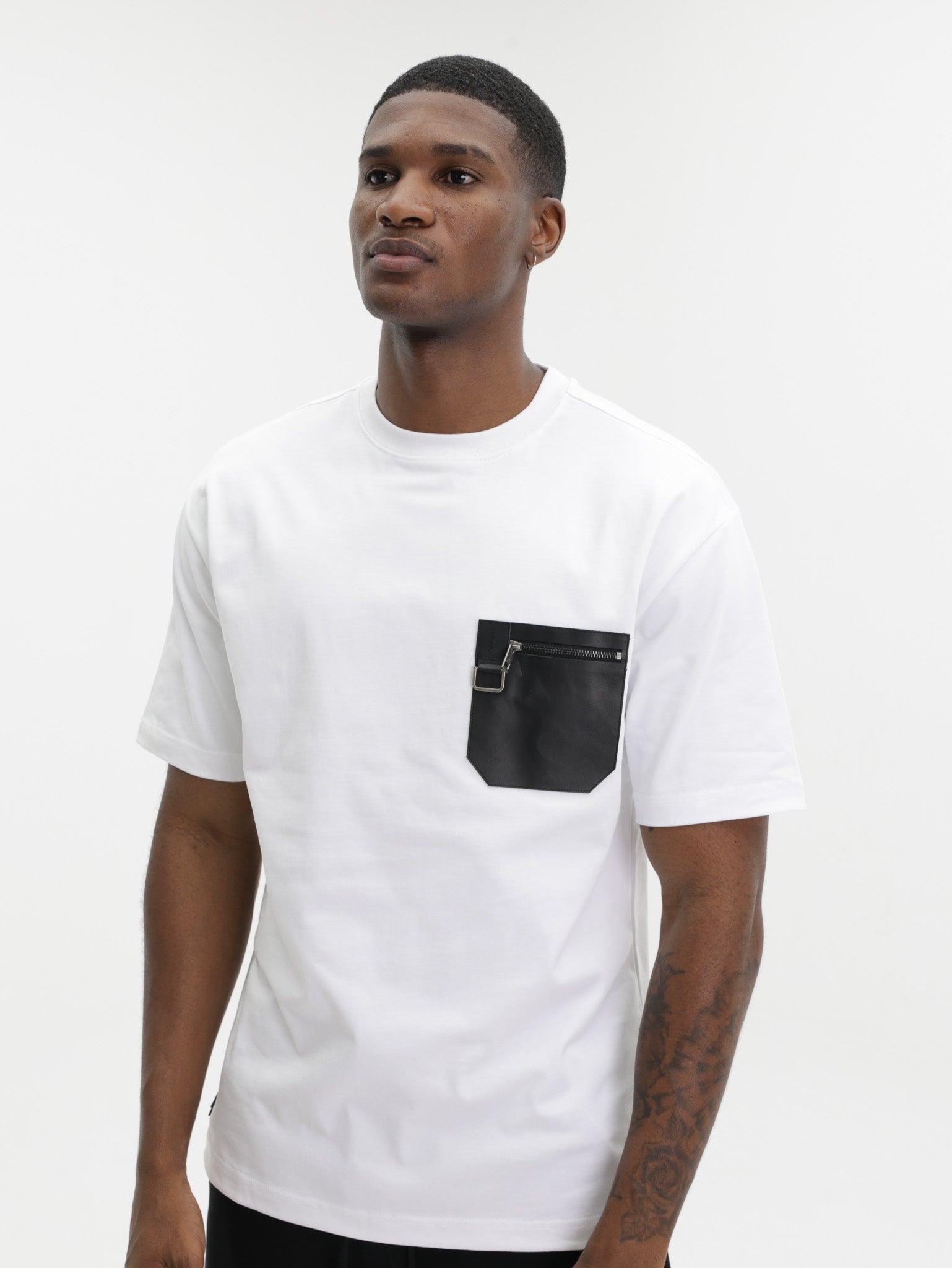 Capone T-Shirt Pocket With Zip White
