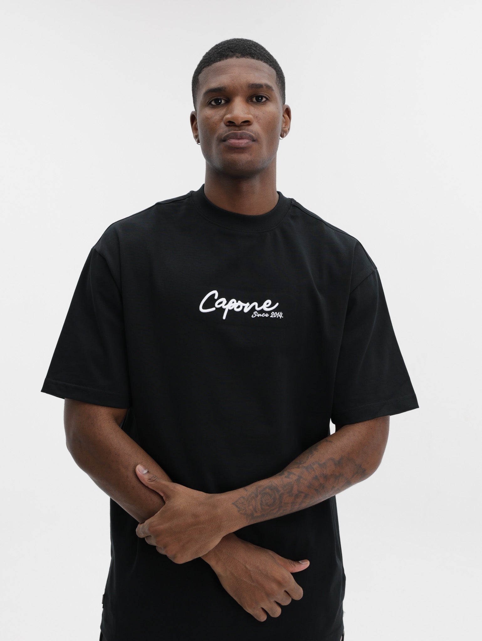 Capone T-Shirt Oversized Back Print Black
