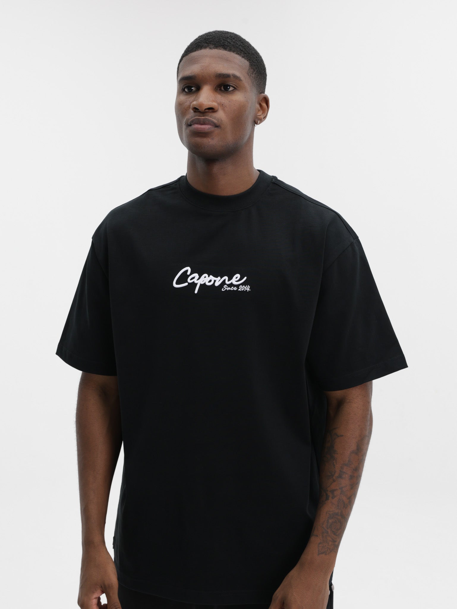 Capone T-Shirt Oversized Back Print Black