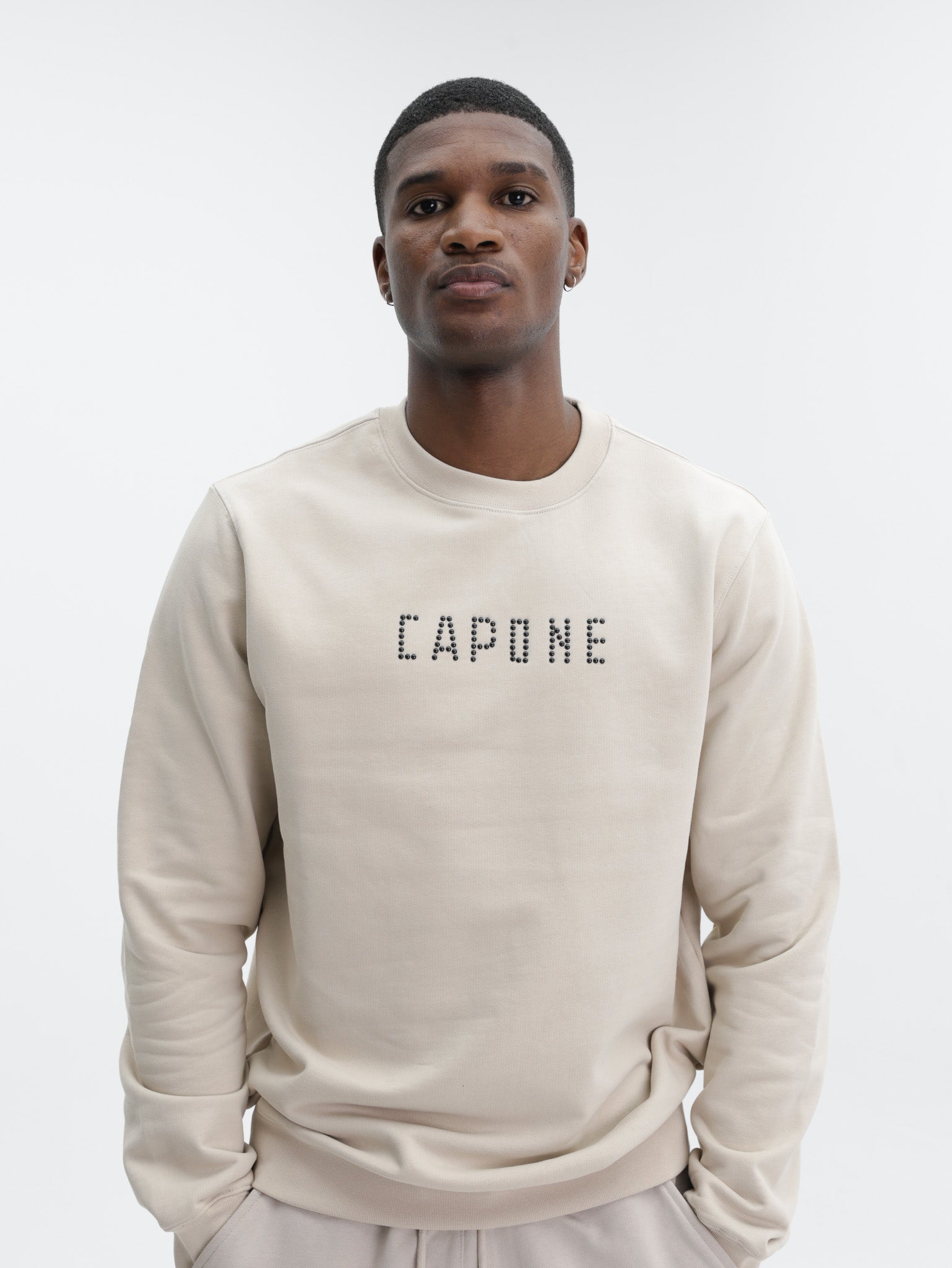 Capone Sweater Logo Beige