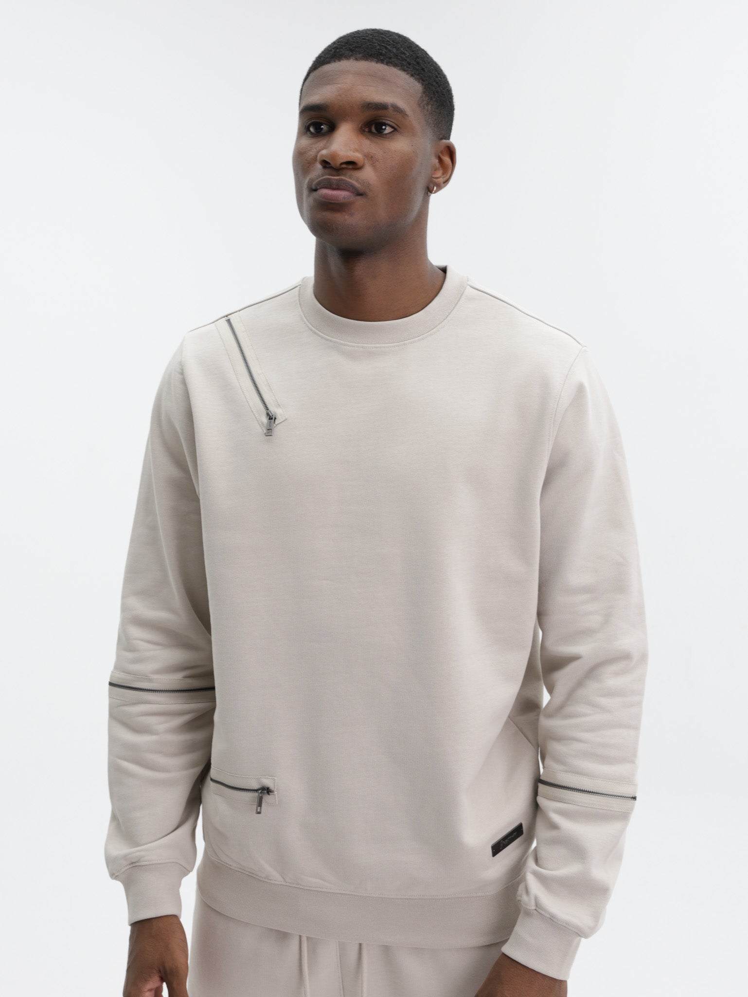 Capone Sweater Zip  Beige