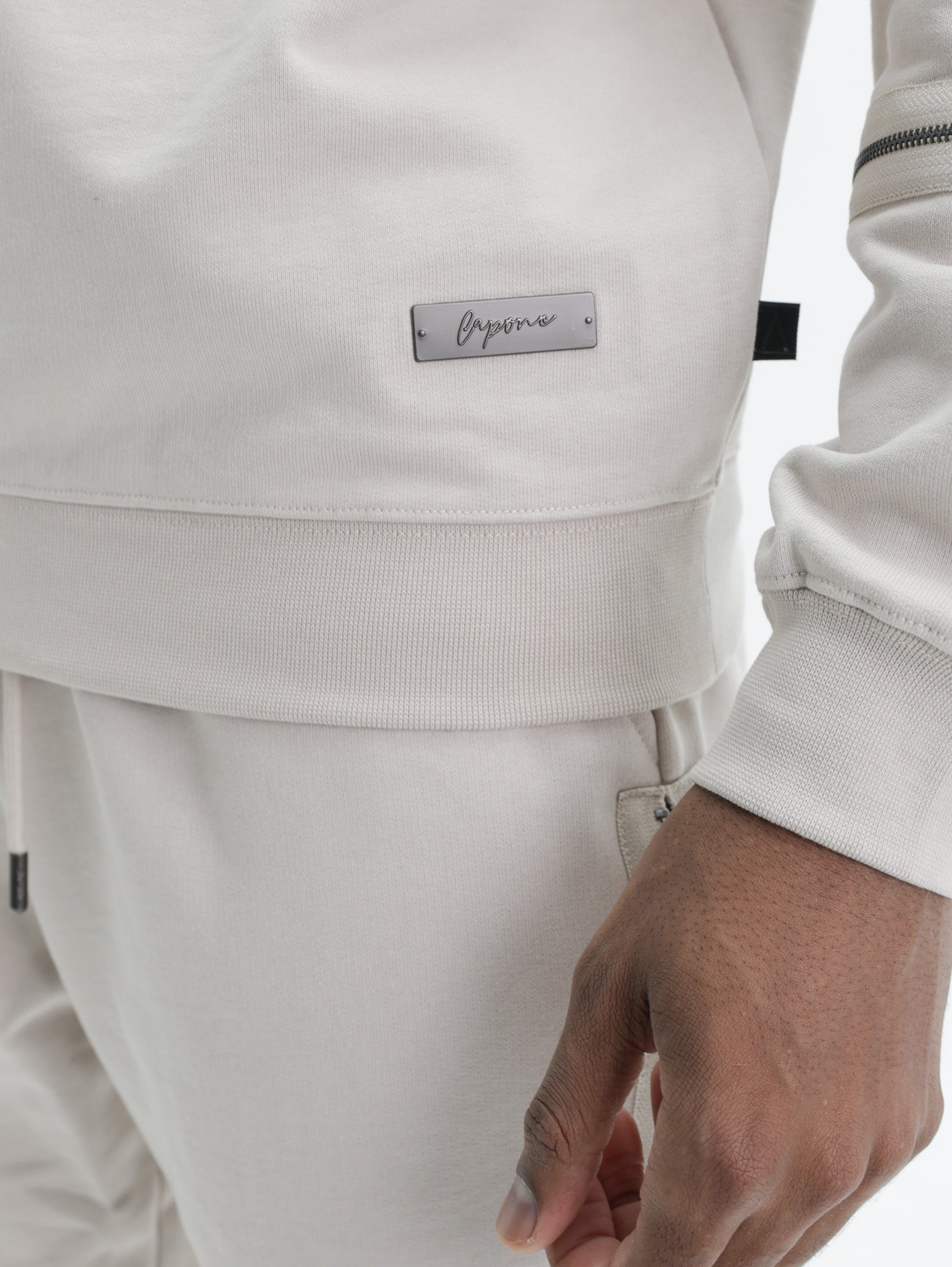 Capone Sweater Zip  Beige