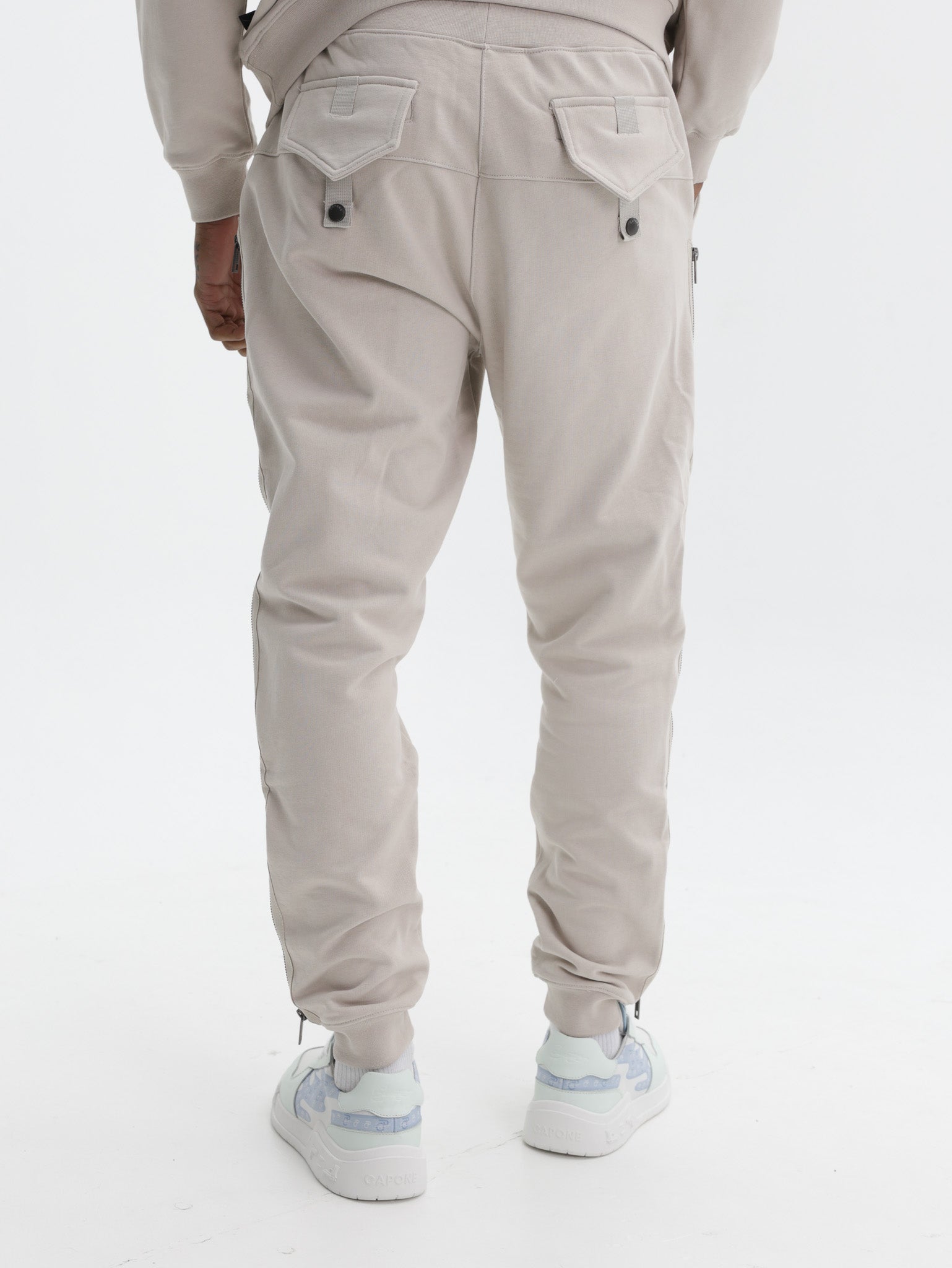 Capone Sweatpants Side Zip Beige