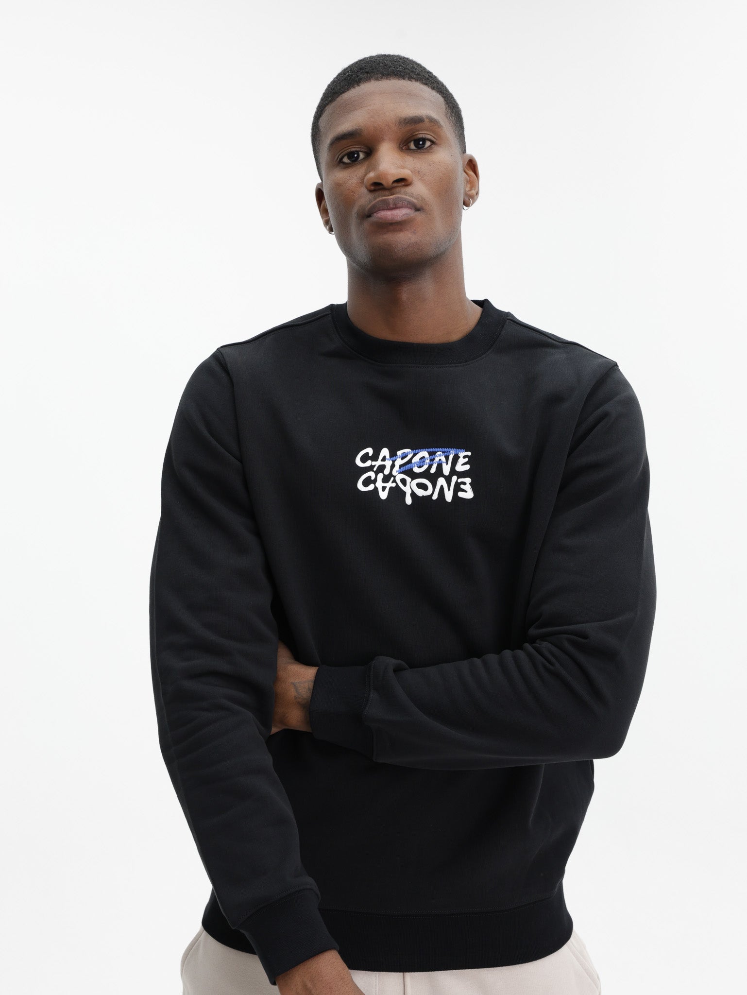 Capone Sweater Double Logo Black