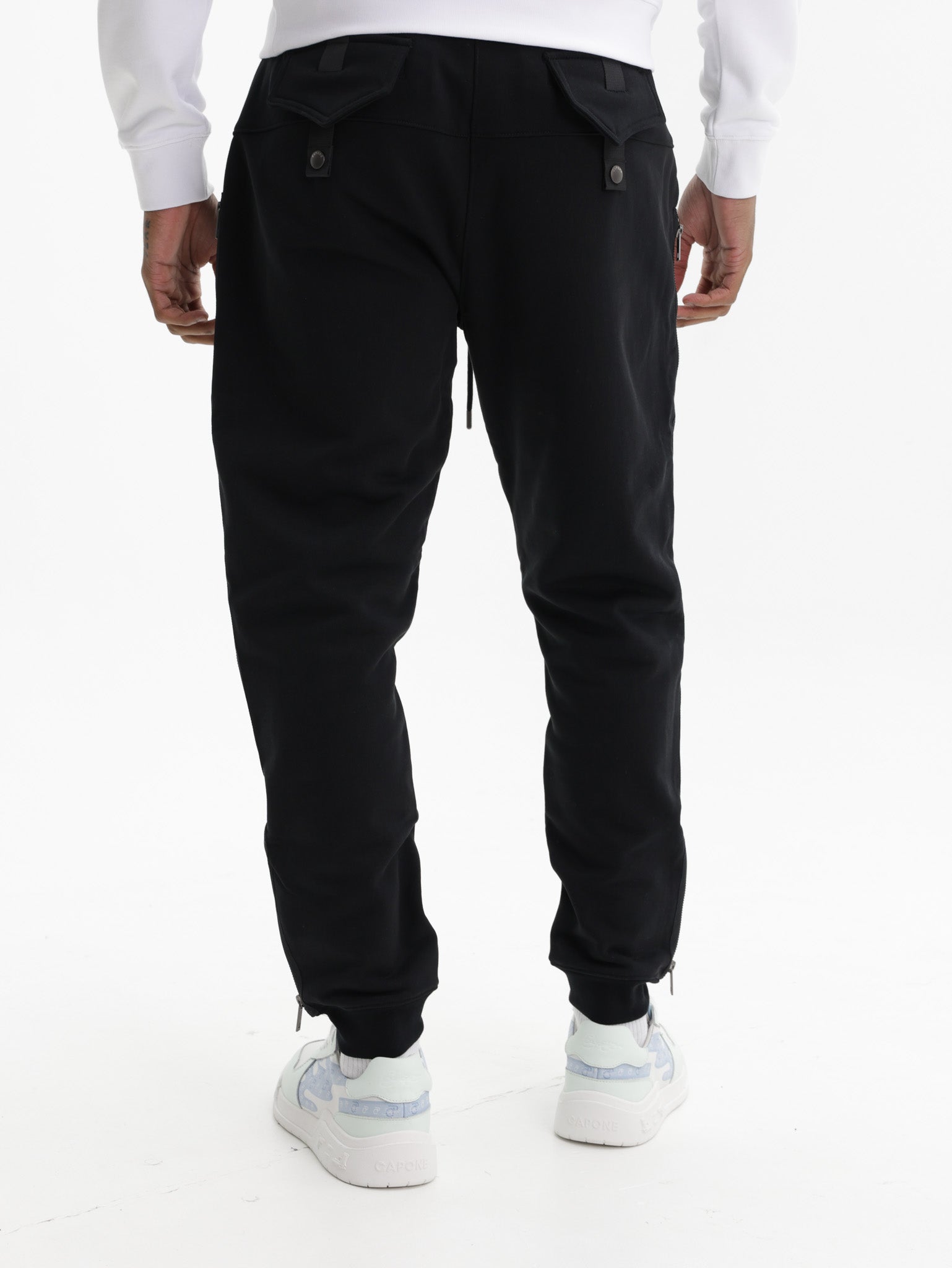 Capone Sweatpants Side Zip Black