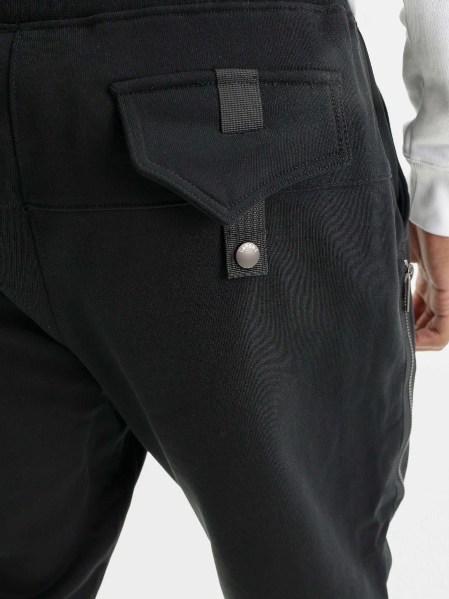 Capone Sweatpants Side Zip Black