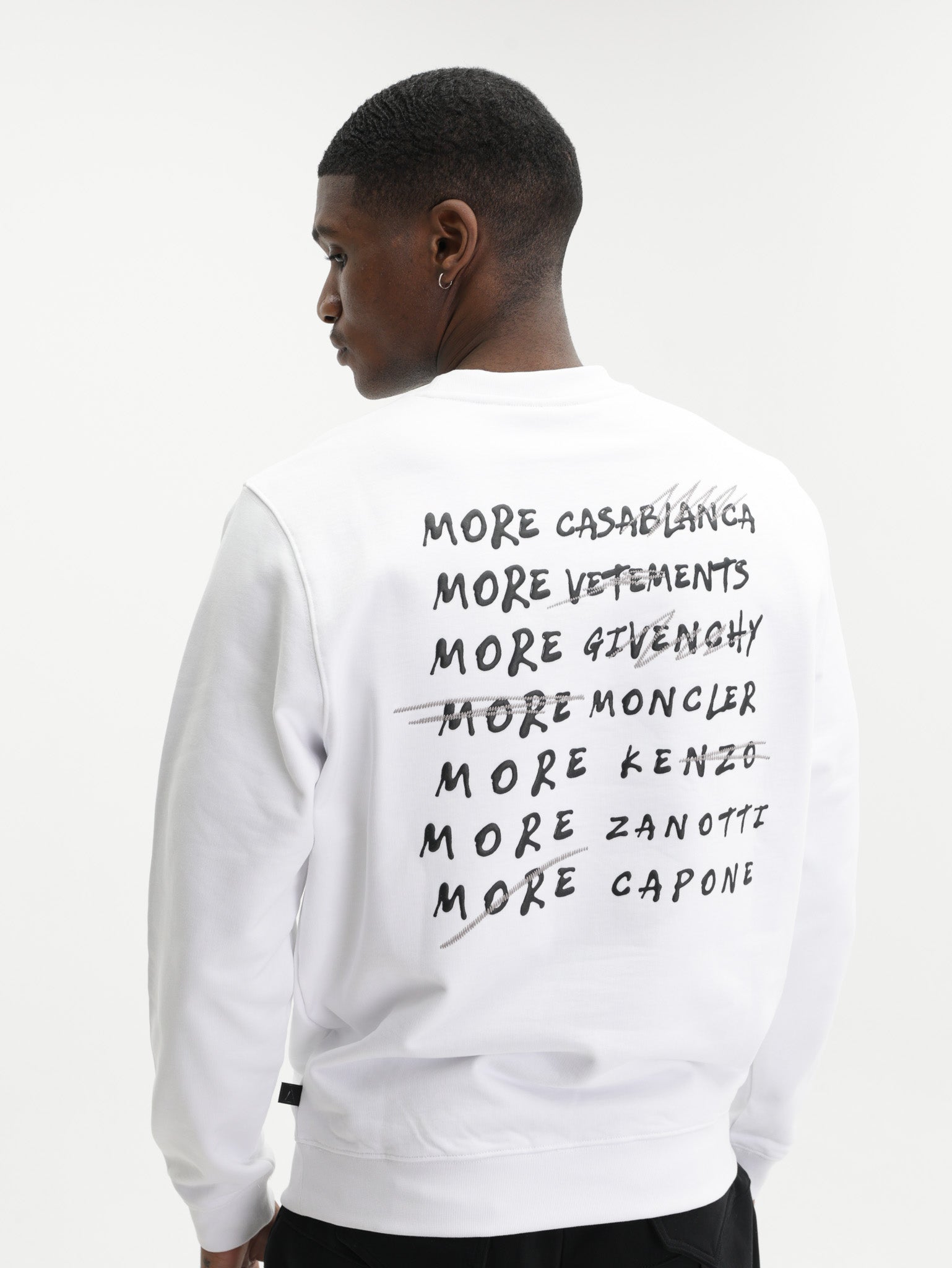 Capone Sweater Double Logo White