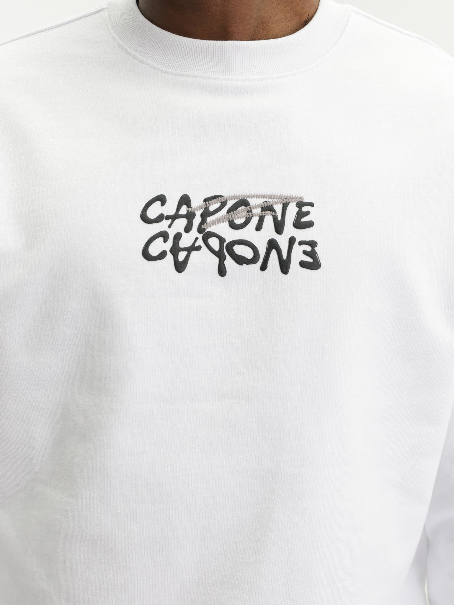 Capone Sweater Double Logo White