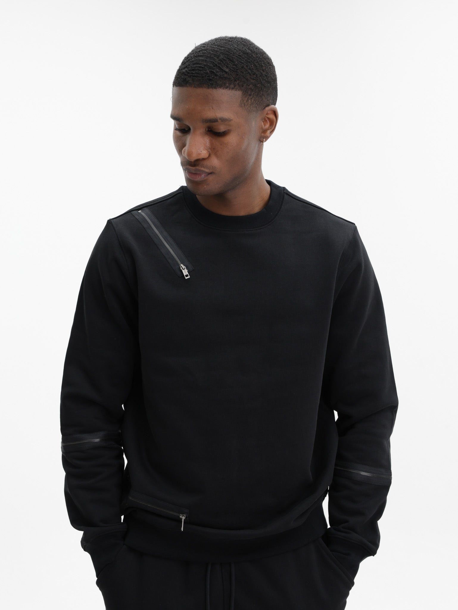 Capone Sweater Zip  Black