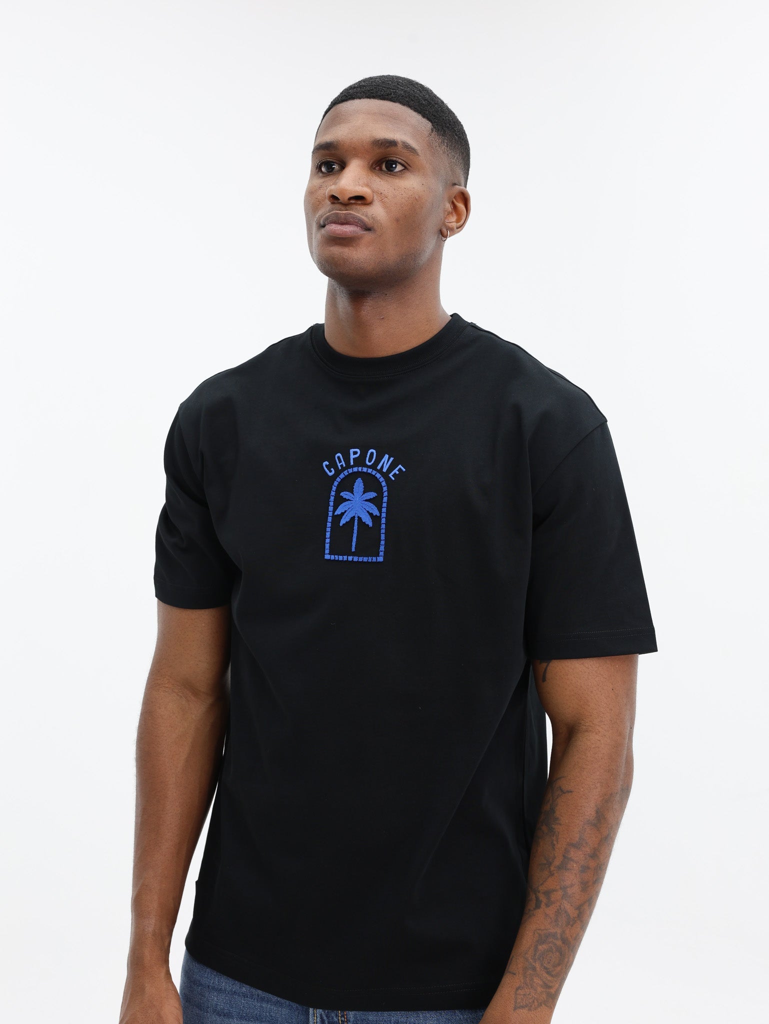 Capone T-Shirt Palm Tree Black