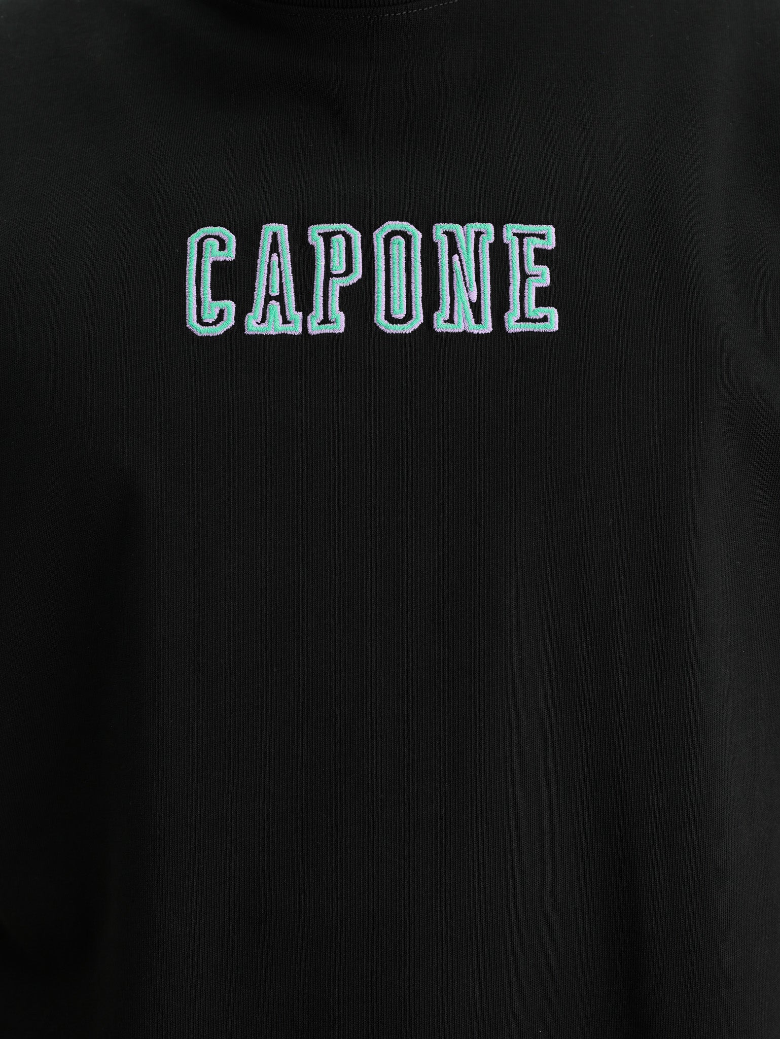 Capone T-Shirt Logo Black-Aqua-Lilac